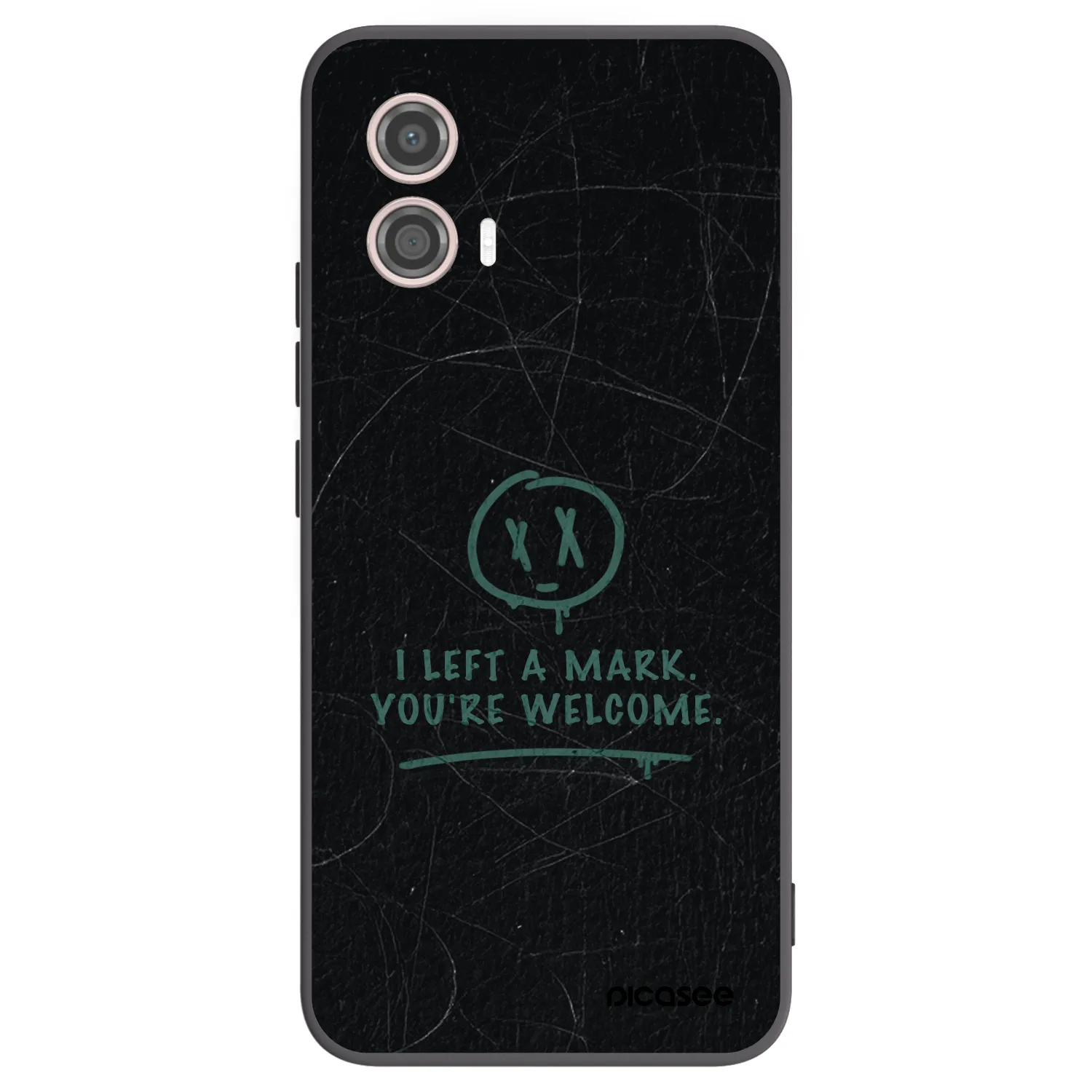 Picasee silikonowe czarne etui na Motorola Moto G53 5G - LEFT A MARK