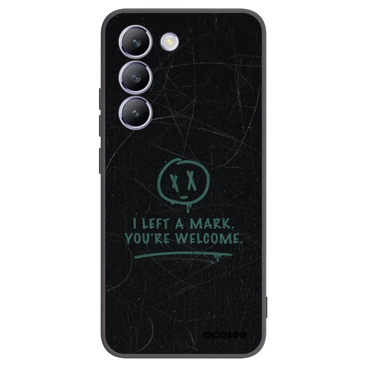 Picasee silikonowe czarne etui na Vivo V40 SE 5G - LEFT A MARK