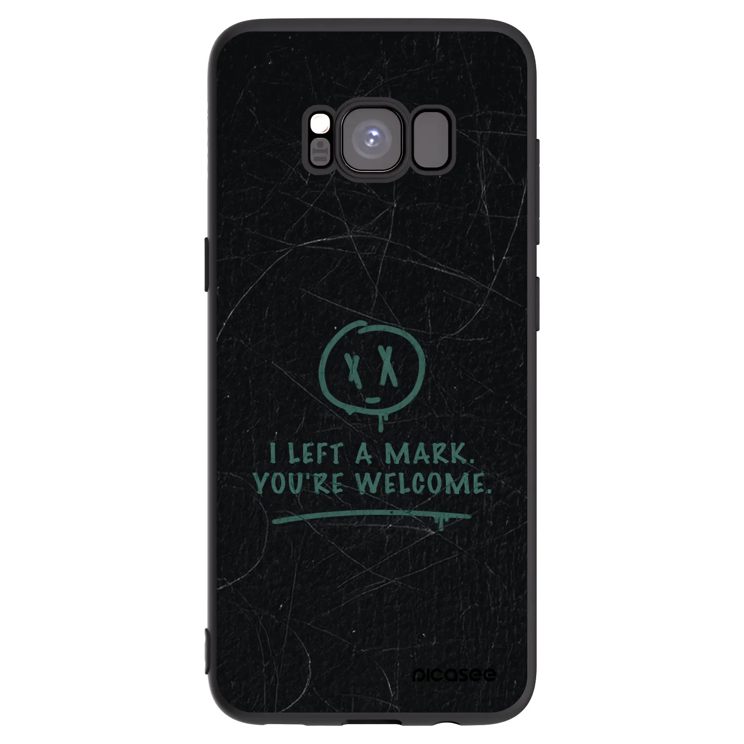 Picasee silikonowe czarne etui na Samsung Galaxy S8 G950F - LEFT A MARK