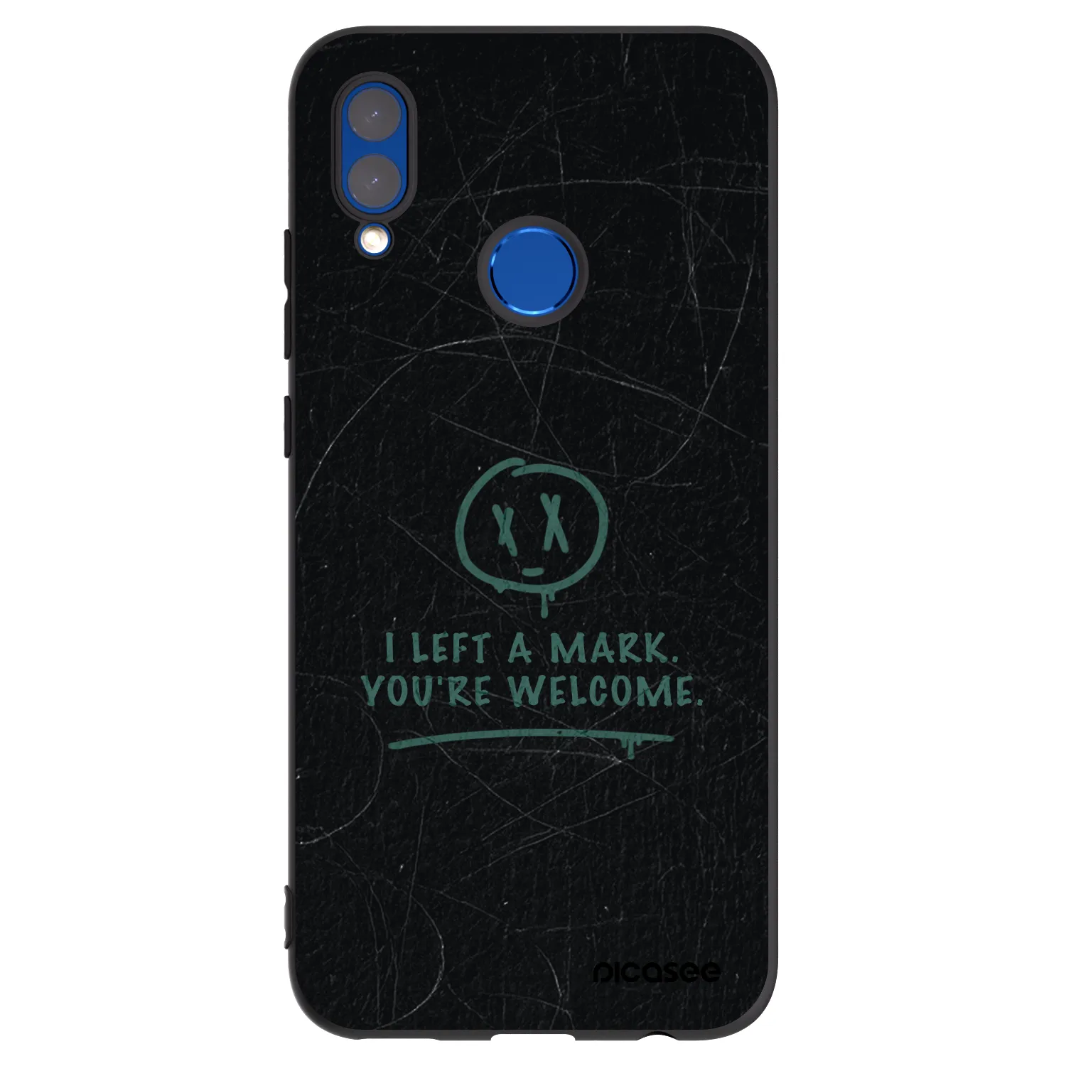 Picasee silikonowe czarne etui na Huawei P Smart 2019 - LEFT A MARK