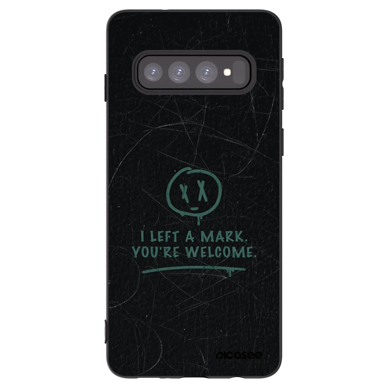Picasee silikonowe czarne etui na Samsung Galaxy S10 G973 - LEFT A MARK