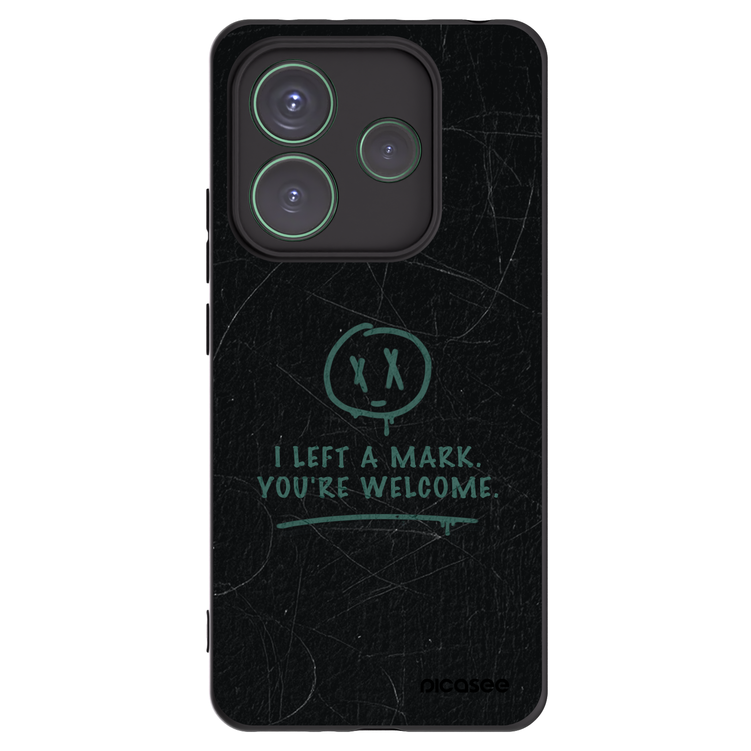 Picasee silikonowe czarne etui na Xiaomi Redmi Note 14 5G - LEFT A MARK