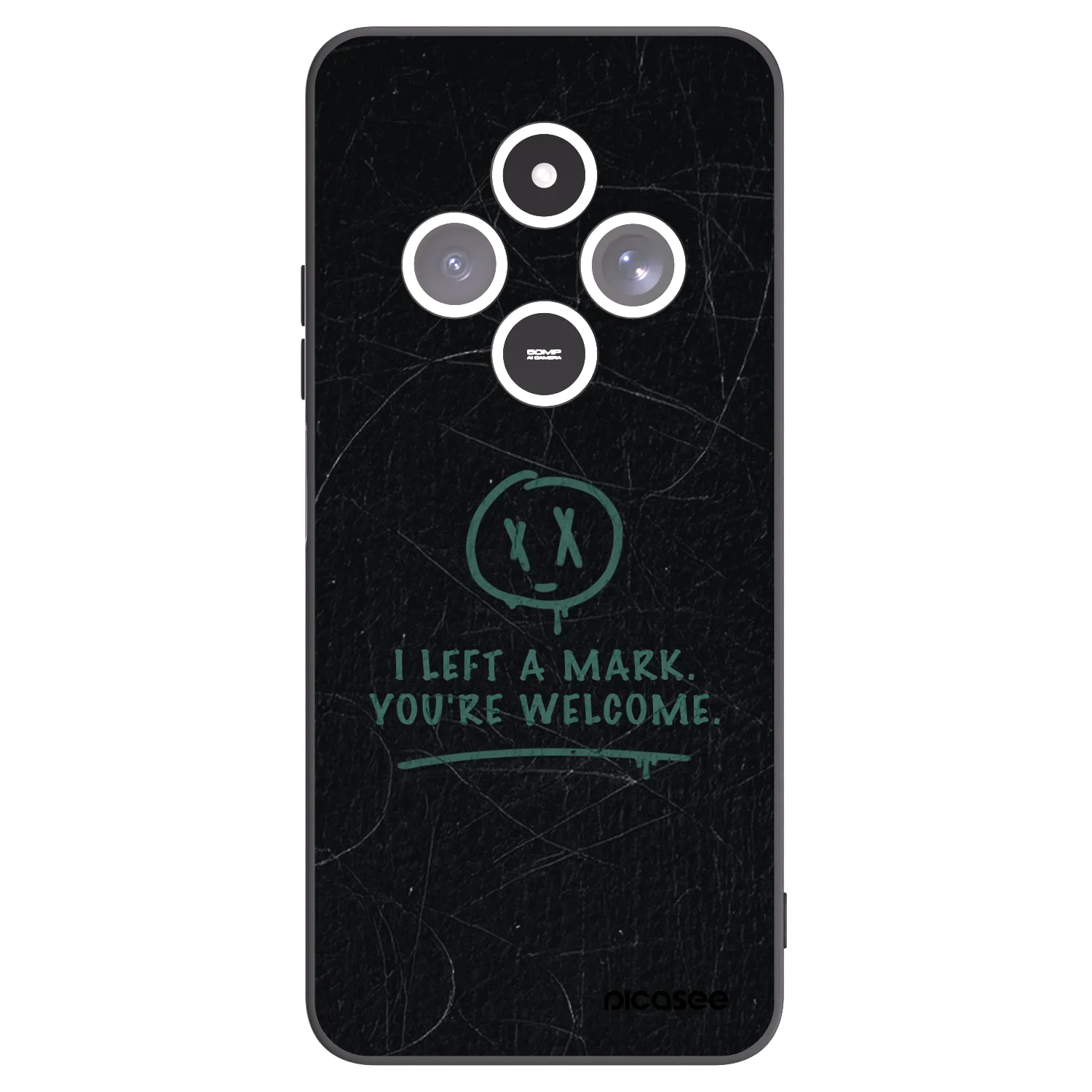 Picasee silikonowe czarne etui na Xiaomi Redmi 14C - LEFT A MARK