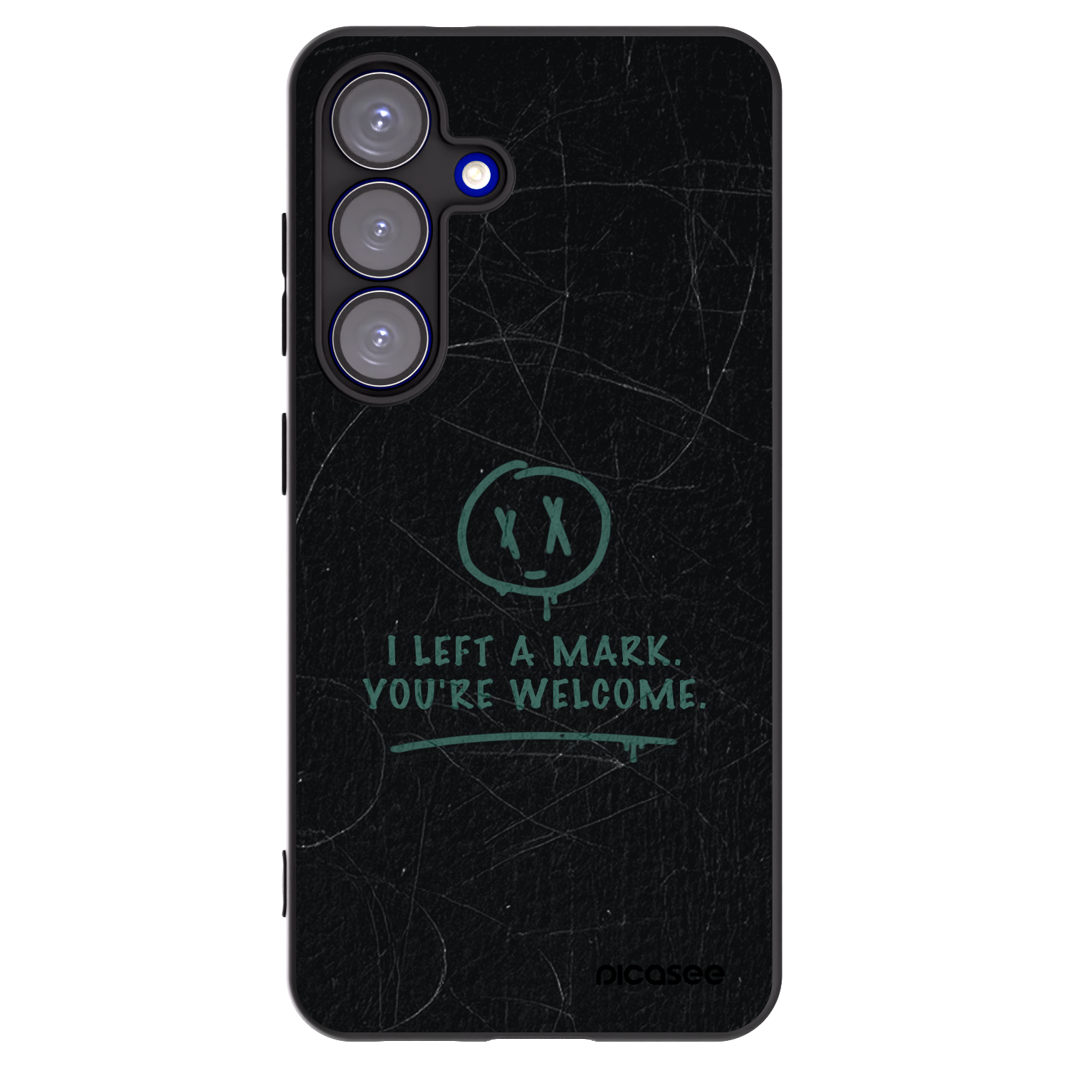 Picasee silikonowe czarne etui na Samsung Galaxy S25 5G - LEFT A MARK
