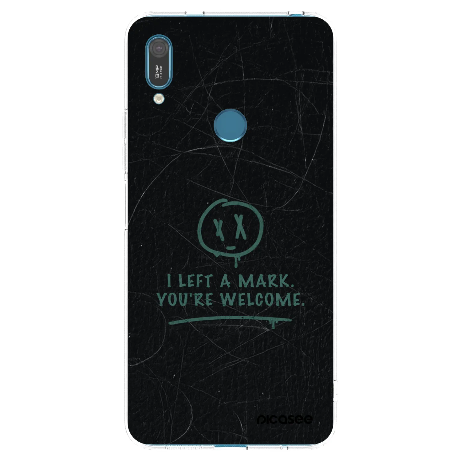 Picasee silikonowe przeźroczyste etui na Huawei Y7 2019 - LEFT A MARK