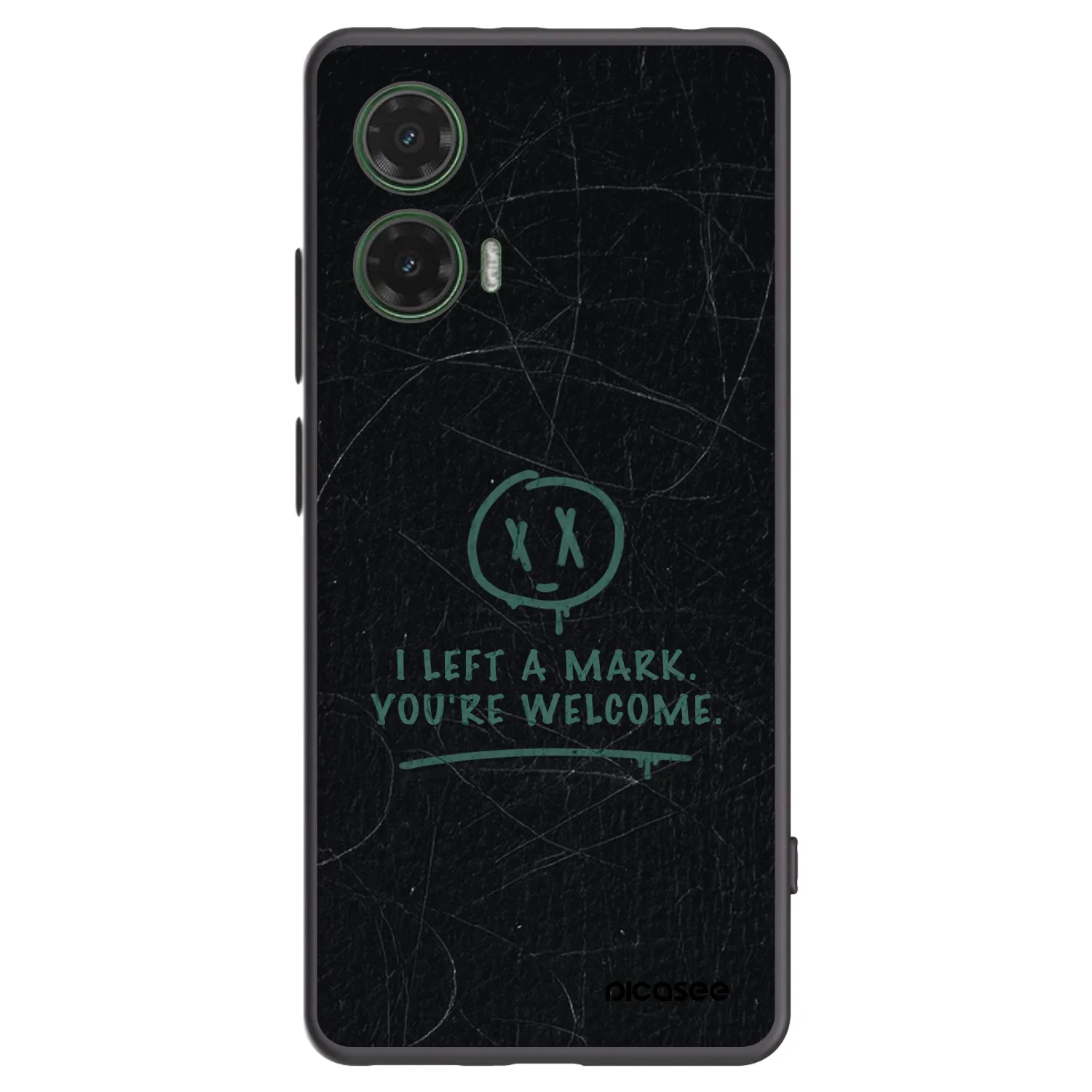 Picasee silikonowe czarne etui na Motorola Moto G35 5G - LEFT A MARK