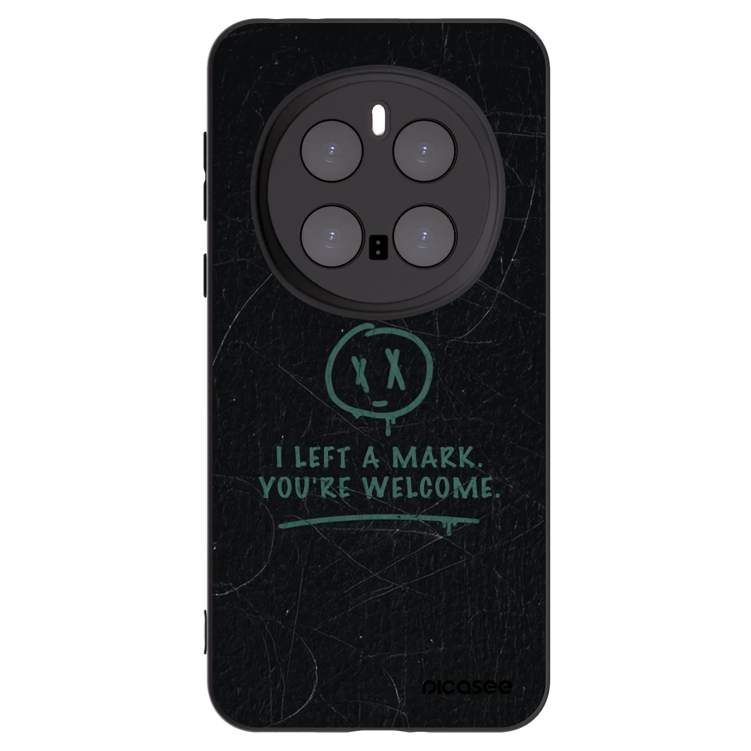 Picasee silikonowe czarne etui na Honor Magic7 Pro 5G - LEFT A MARK