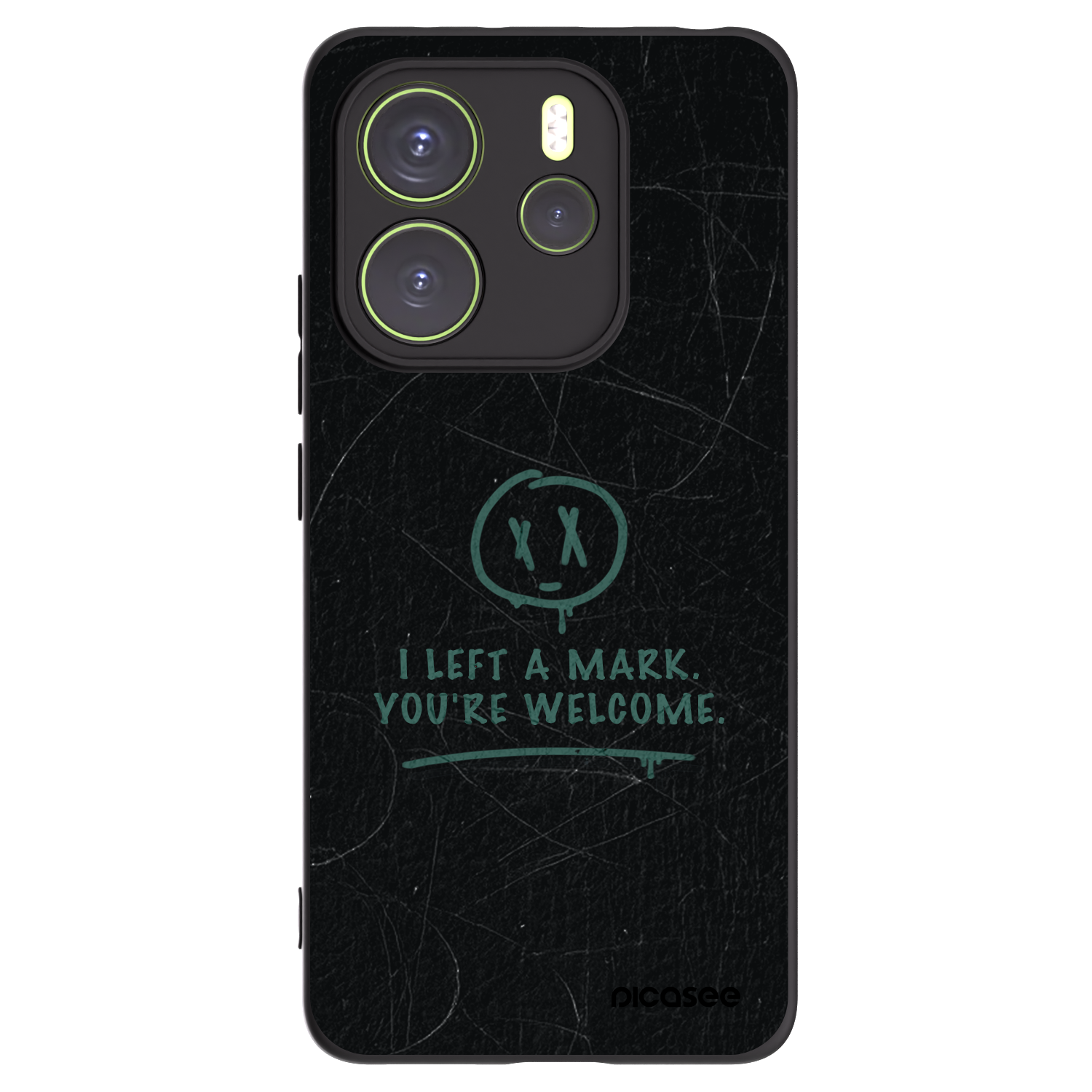 Picasee silikonowe czarne etui na Xiaomi Redmi Note 14 4G - LEFT A MARK
