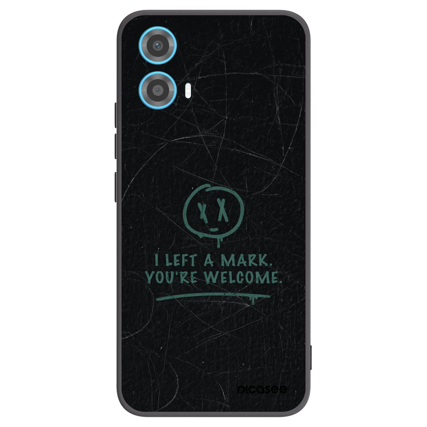Picasee silikonowe czarne etui na Motorola Moto G34 5G - LEFT A MARK