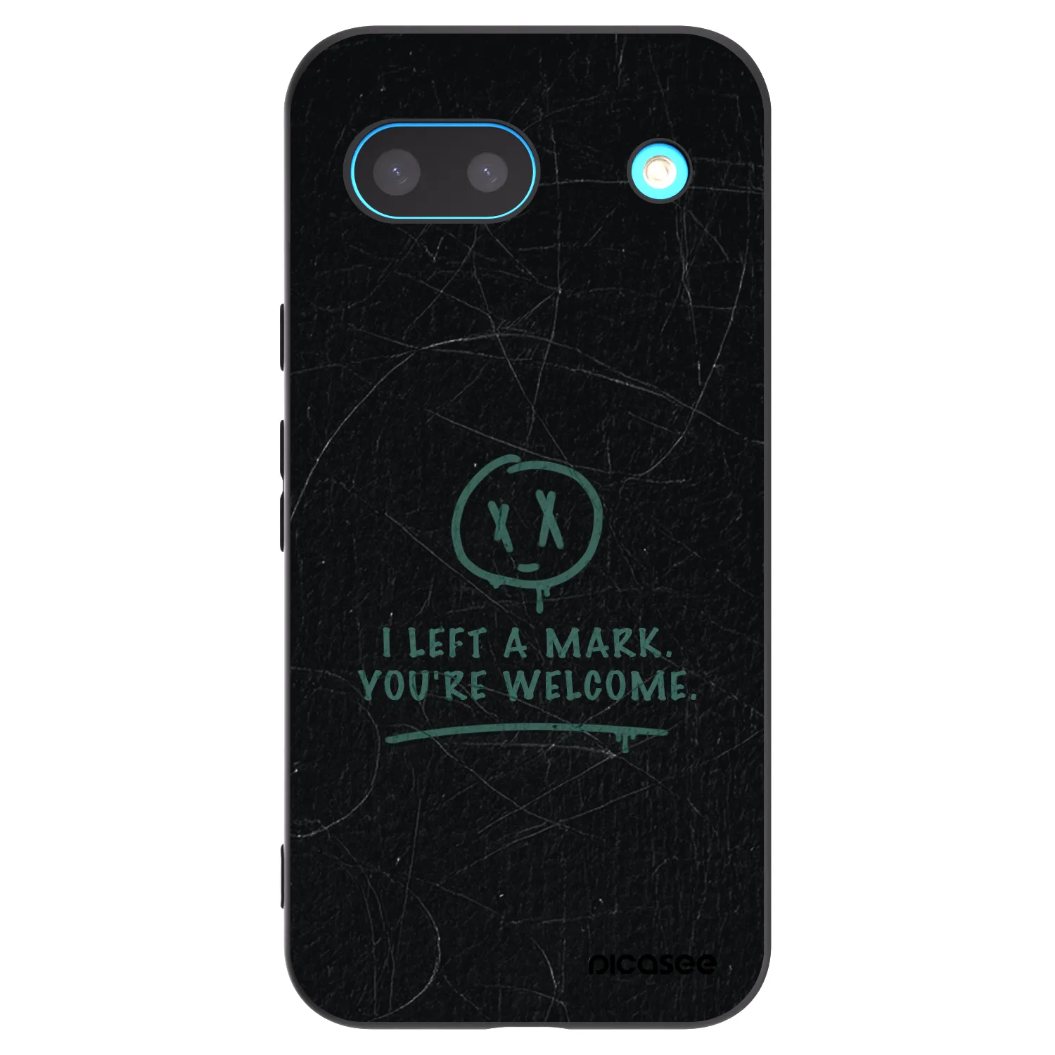Picasee silikonowe czarne etui na Google Pixel 8a - LEFT A MARK