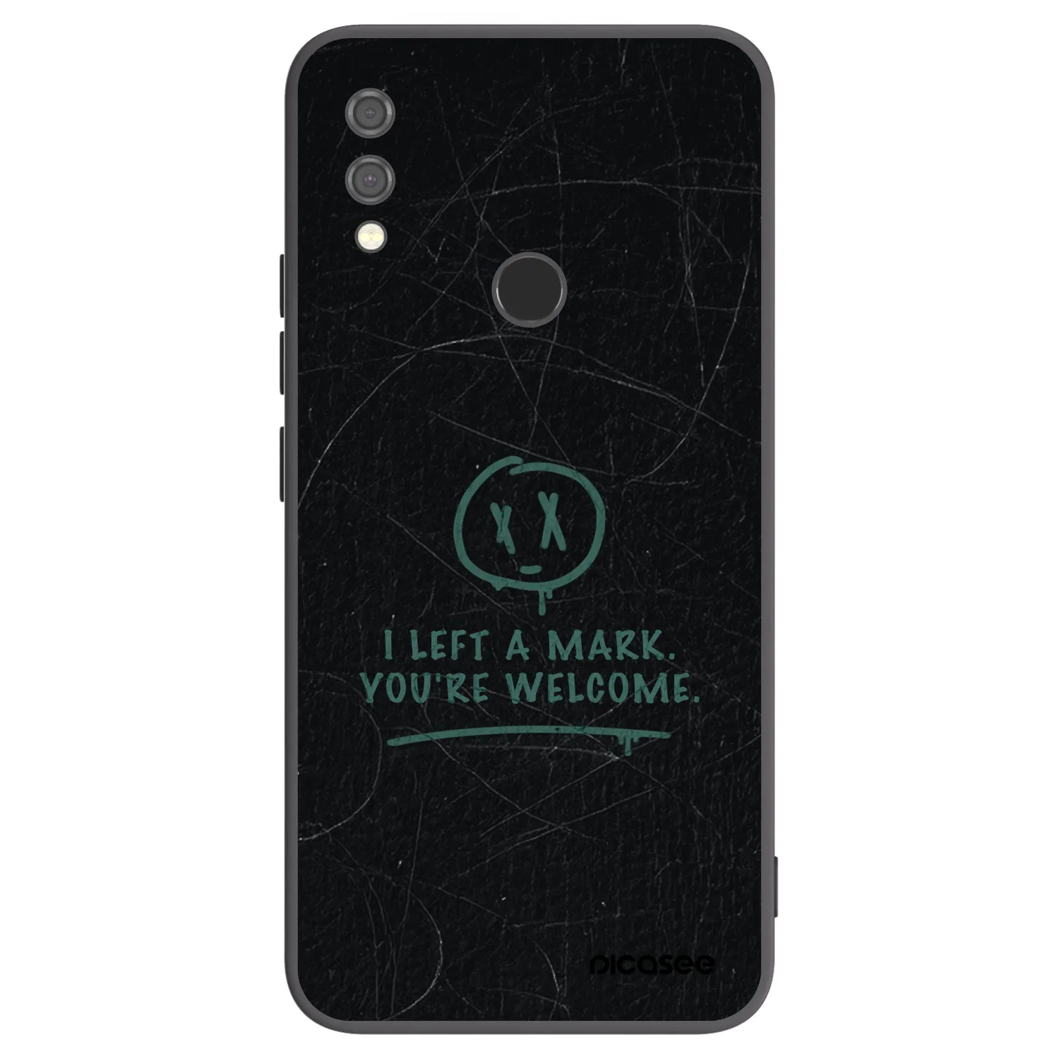Picasee silikonowe czarne etui na Xiaomi Redmi Note 7 - LEFT A MARK