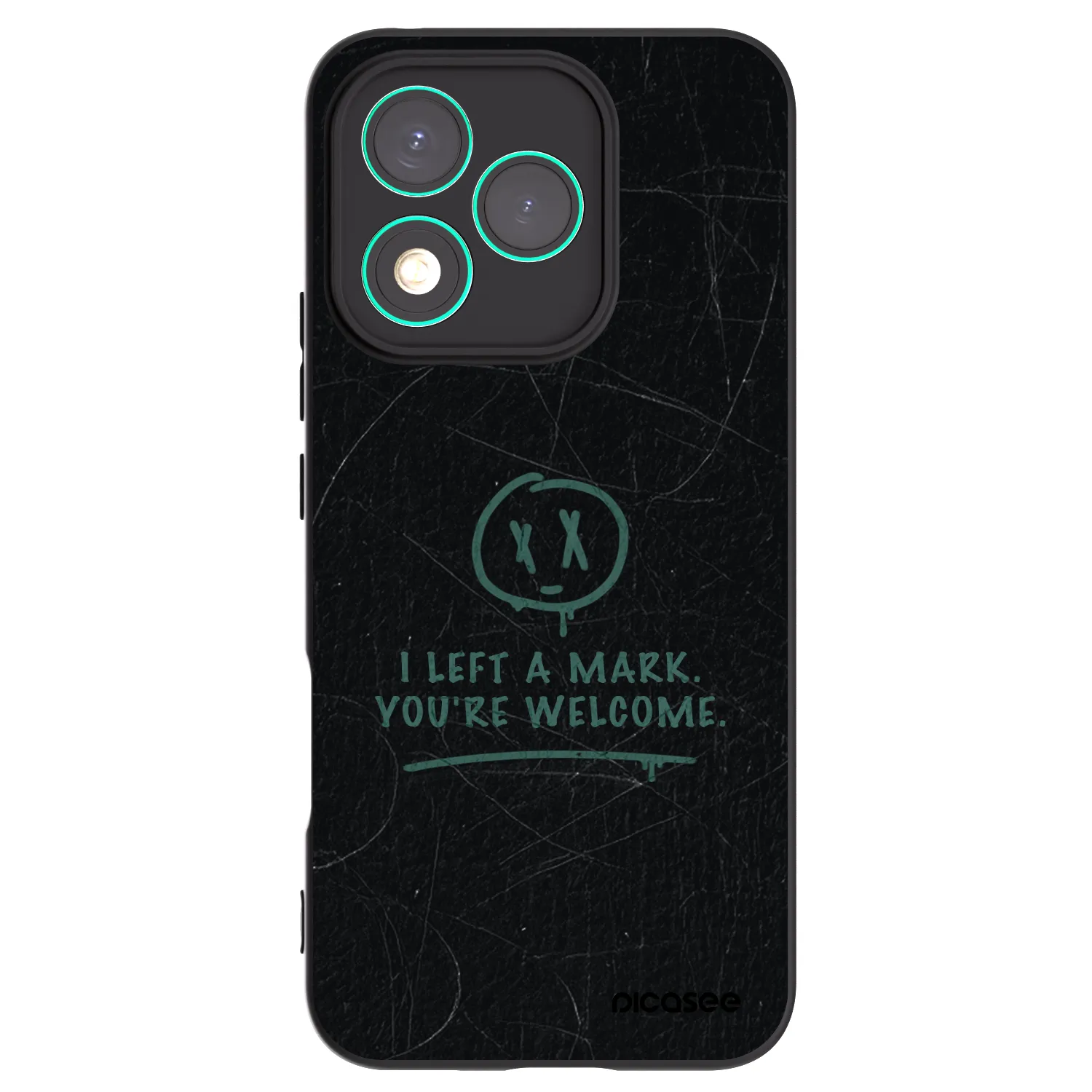 Picasee silikonowe czarne etui na Honor 400 Lite 5G - LEFT A MARK