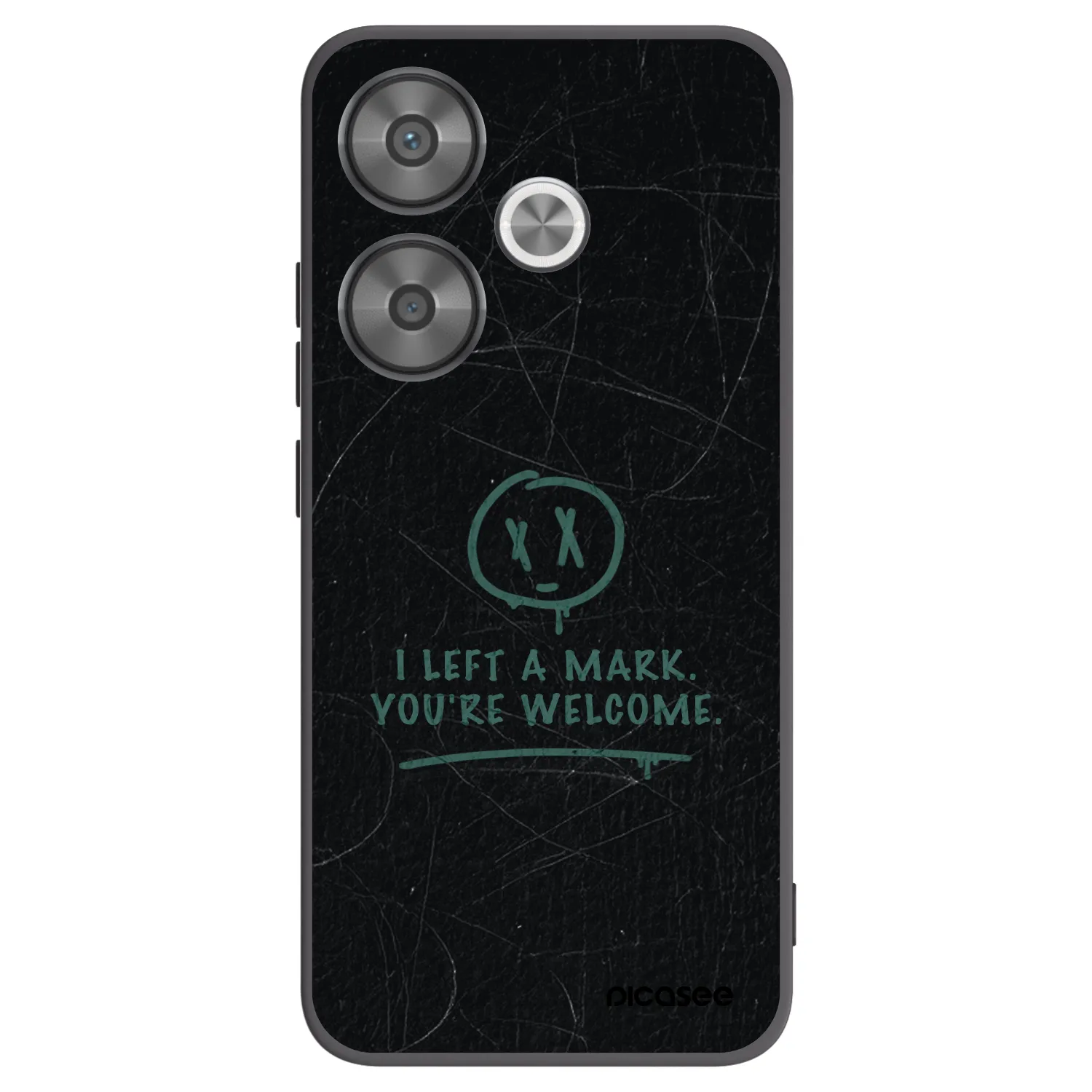 Picasee silikonowe czarne etui na Xiaomi Poco F6 - LEFT A MARK