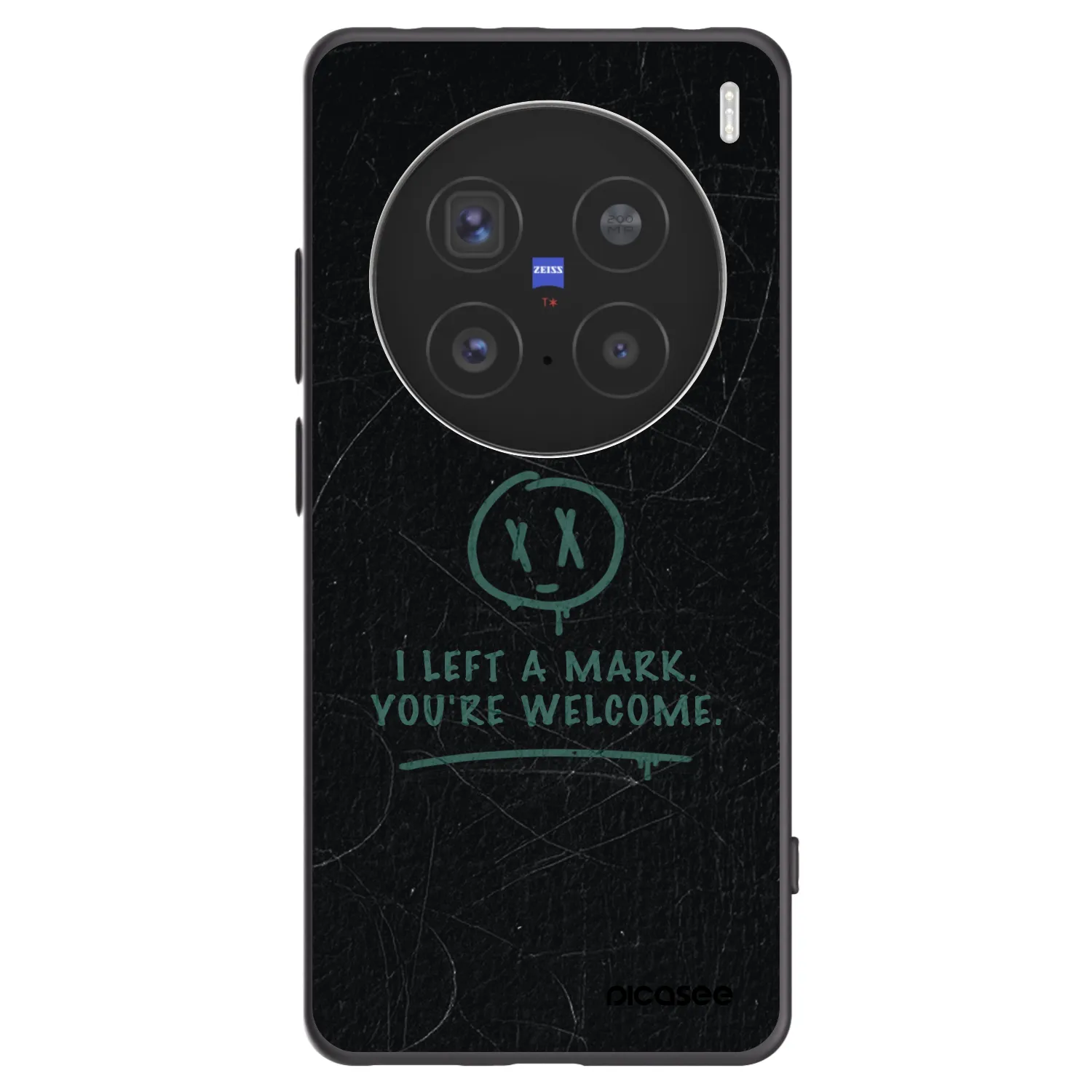 Picasee silikonowe czarne etui na Vivo X200 Pro - LEFT A MARK
