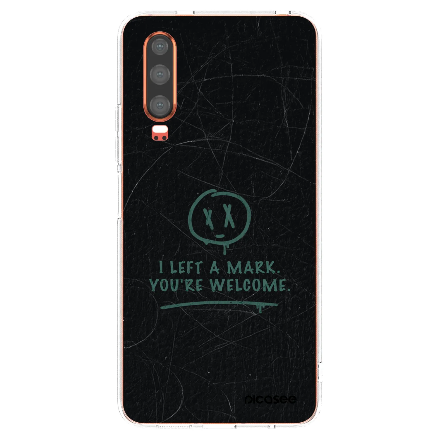 Picasee silikonowe przeźroczyste etui na Huawei P30 - LEFT A MARK