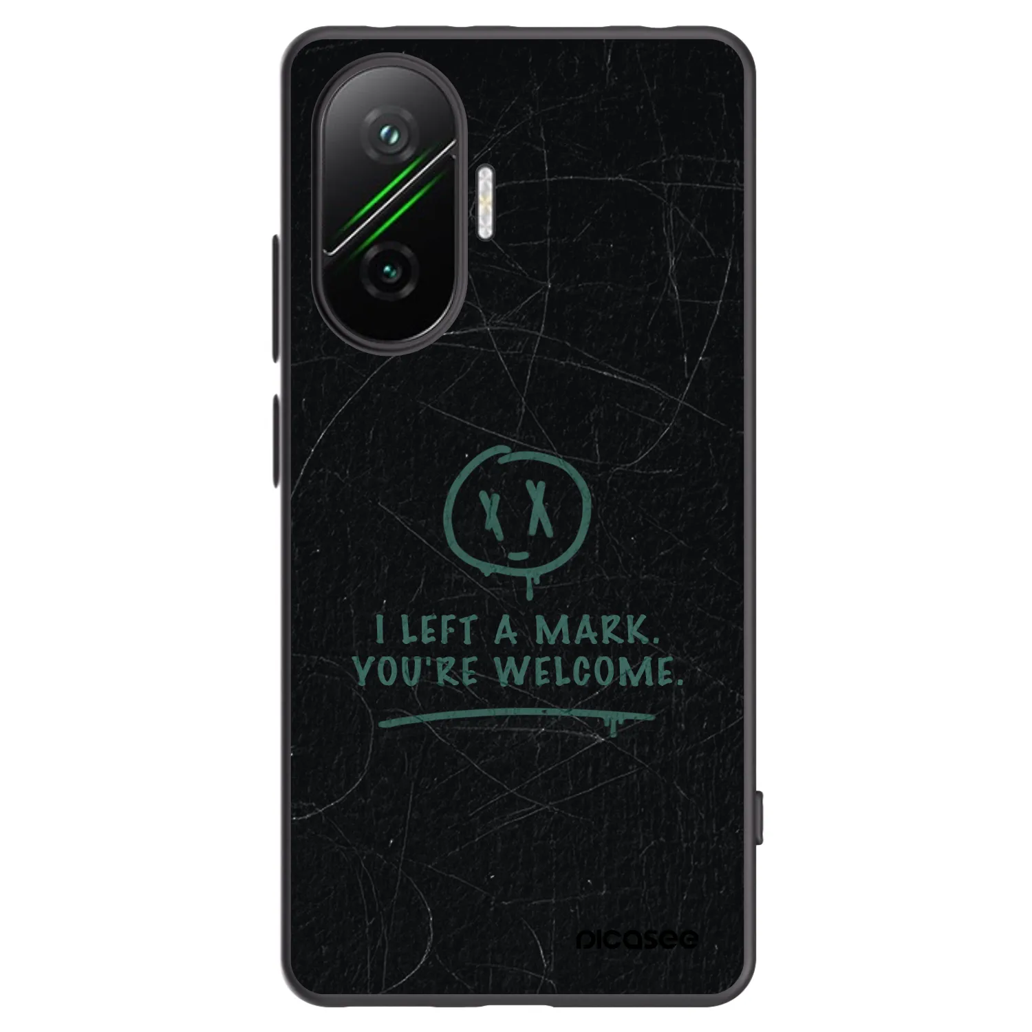 Picasee silikonowe czarne etui na Xiaomi Poco F7 5G - LEFT A MARK