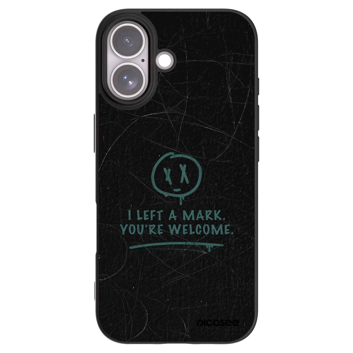 Picasee silikonowe czarne etui na Apple iPhone 17 - LEFT A MARK