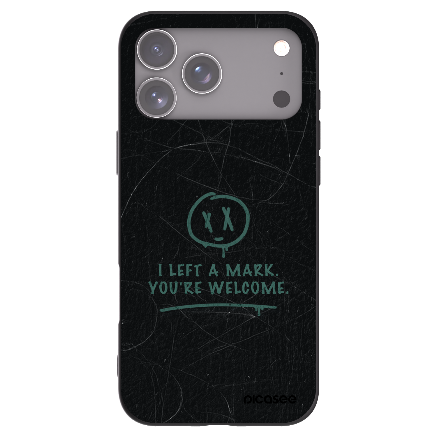 Picasee silikonowe czarne etui na Apple iPhone 17 Pro Max - LEFT A MARK