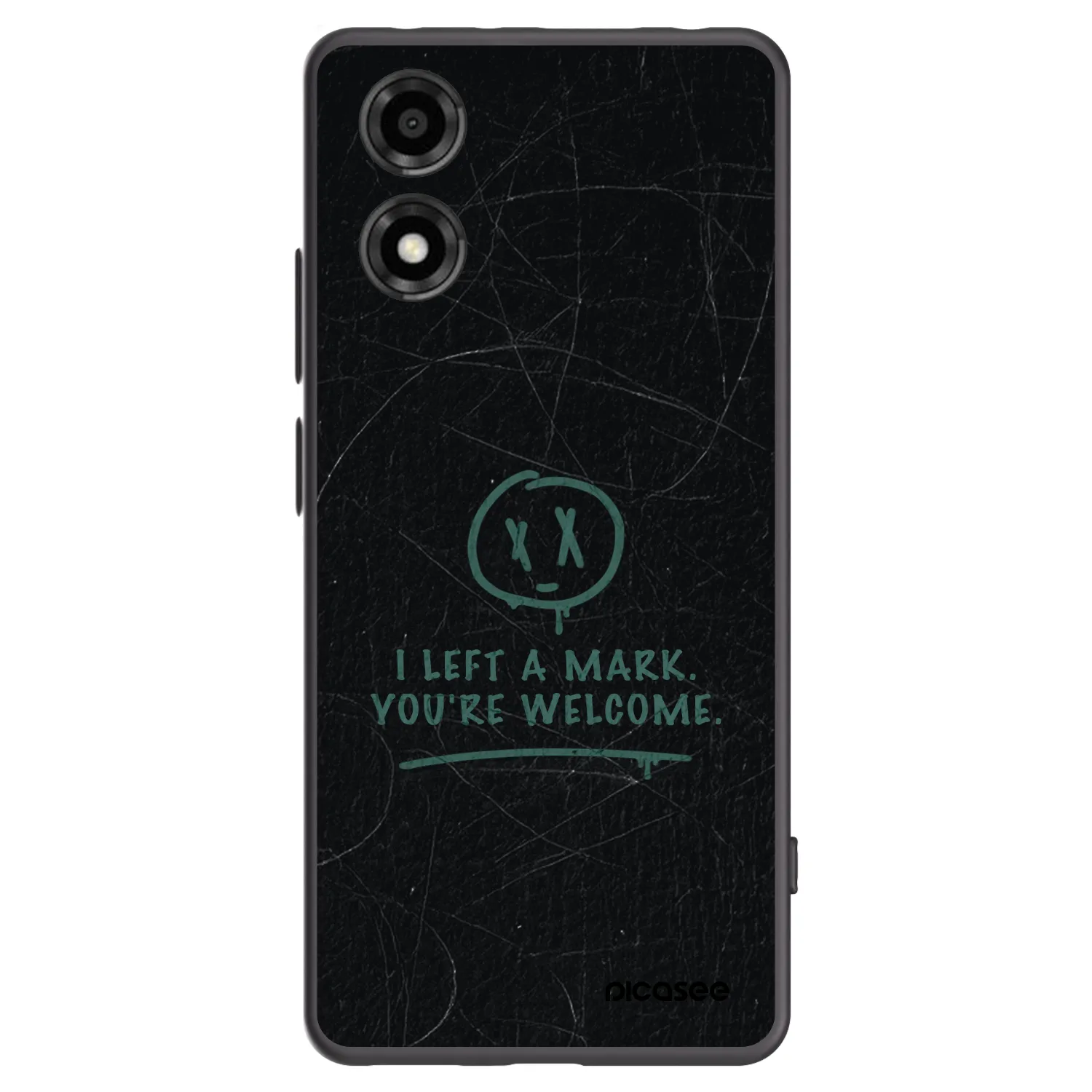 Picasee silikonowe czarne etui na Motorola Moto E14 - LEFT A MARK