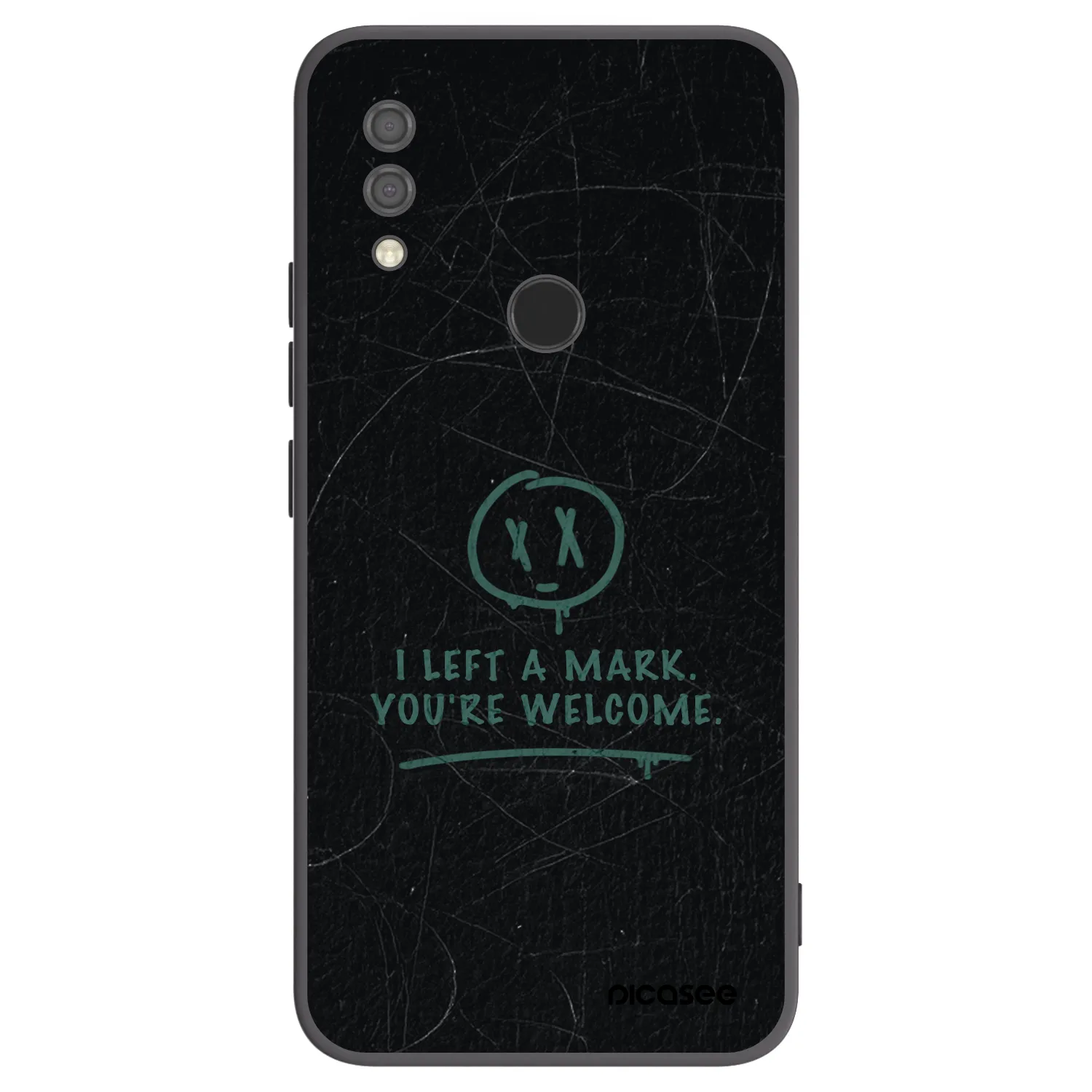 Picasee silikonowe czarne etui na Xiaomi Redmi 7 - LEFT A MARK