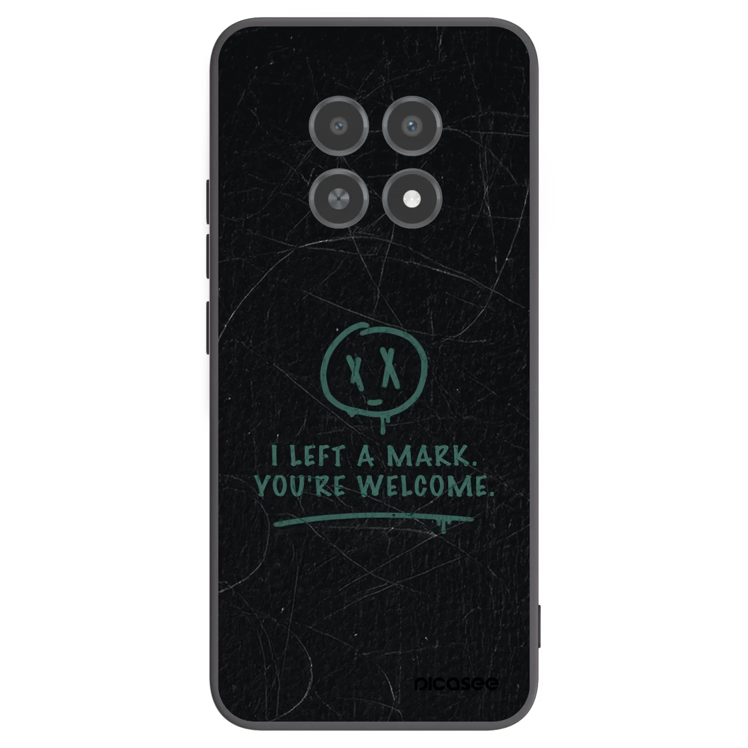 Picasee silikonowe czarne etui na Realme 12X - LEFT A MARK