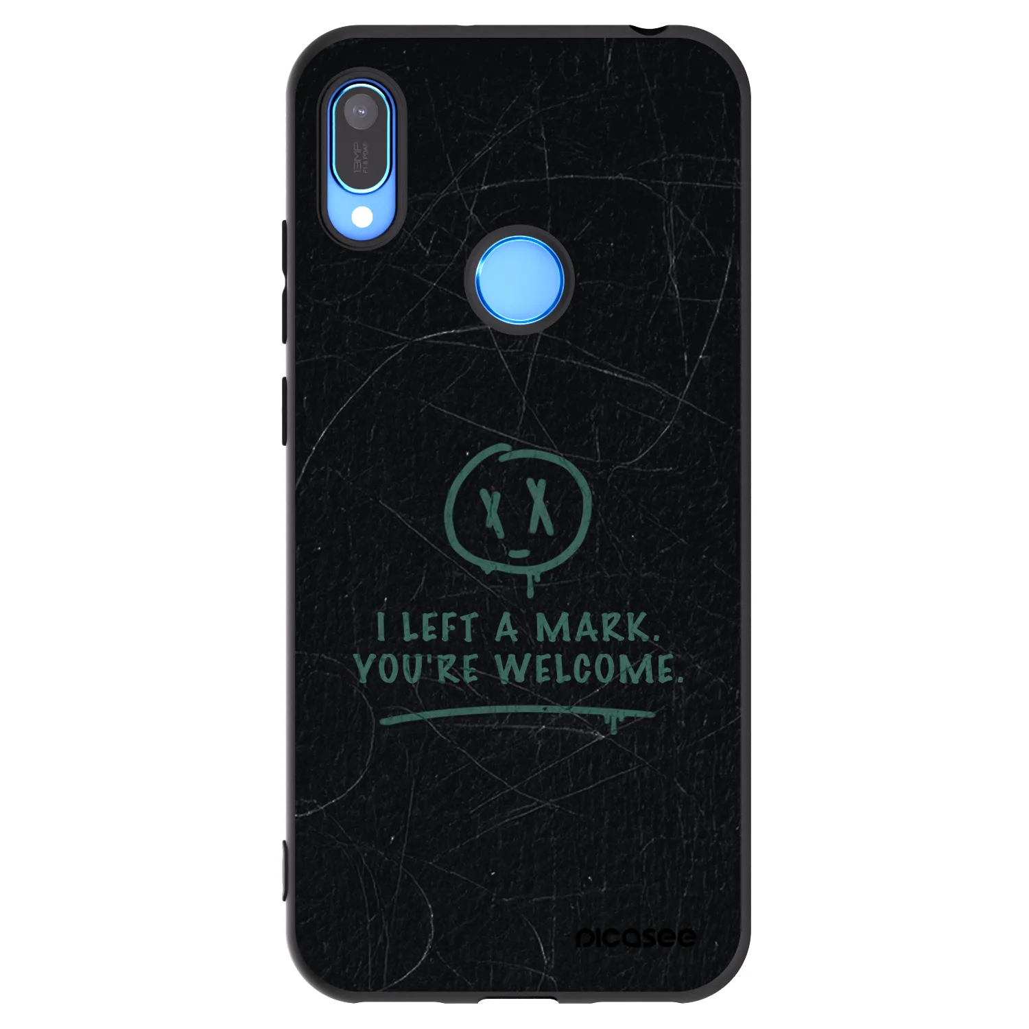Picasee silikonowe czarne etui na Huawei Y6 2019 - LEFT A MARK