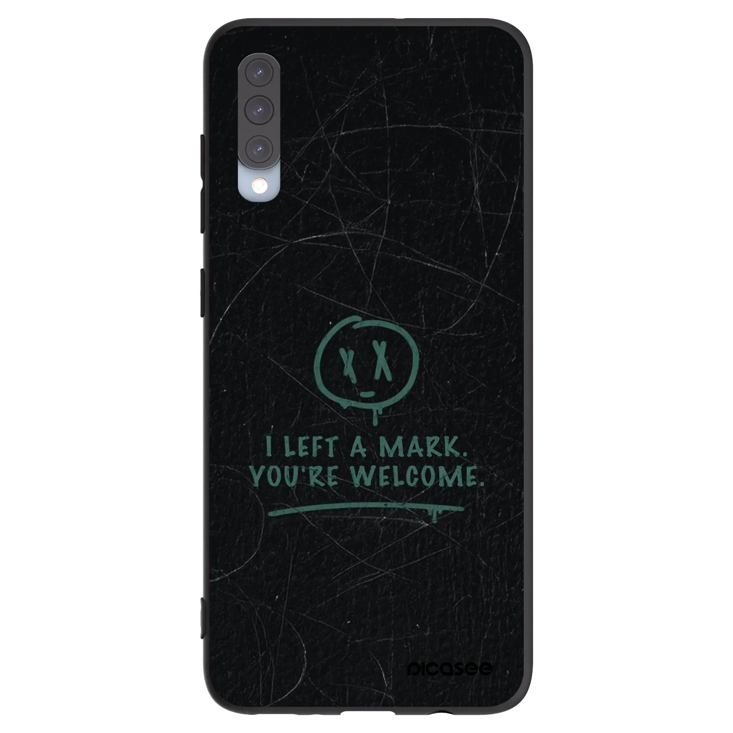 Picasee silikonowe czarne etui na Samsung Galaxy A70 A705F - LEFT A MARK