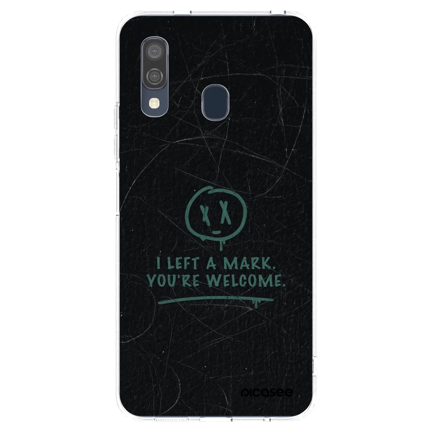 Picasee silikonowe przeźroczyste etui na Samsung Galaxy A40 A405F - LEFT A MARK