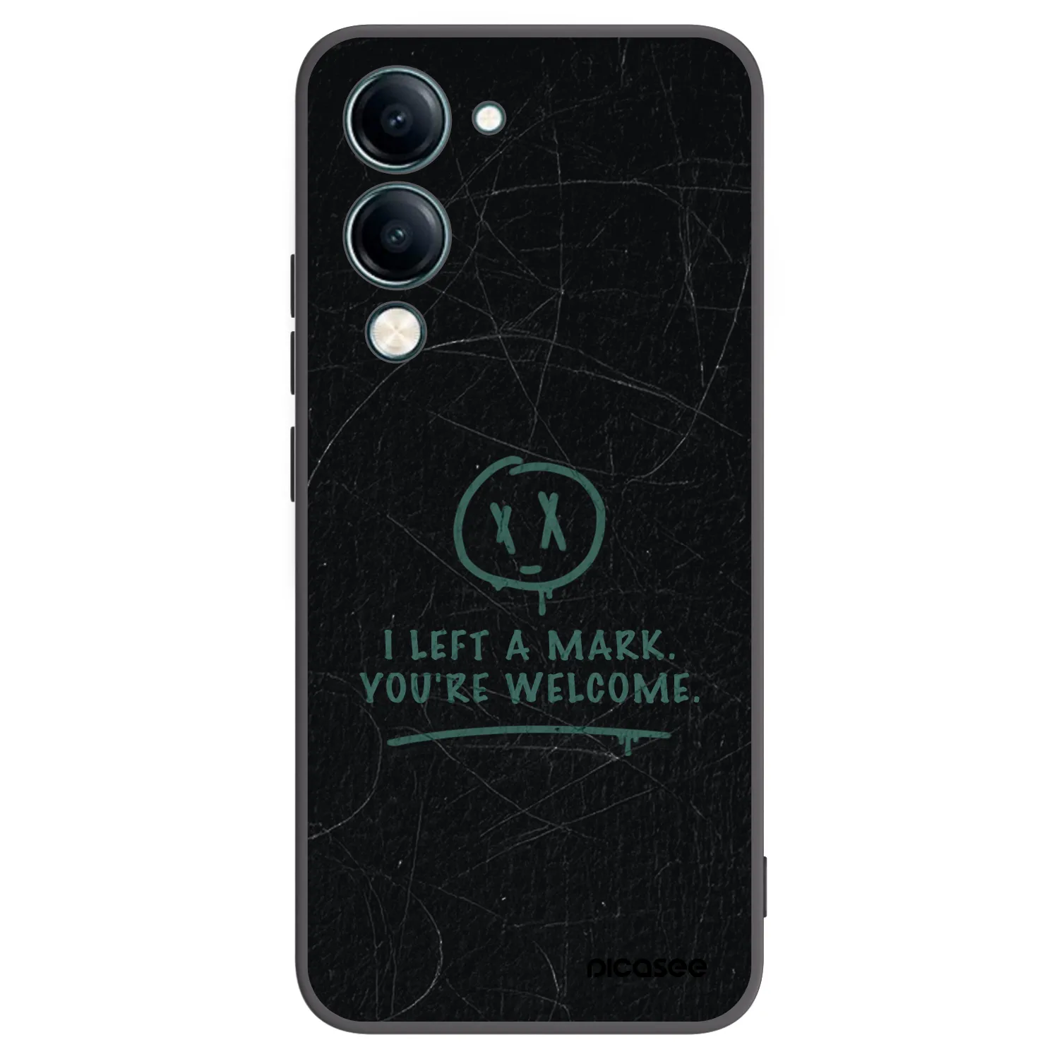 Picasee silikonowe czarne etui na Vivo Y29s 5G - LEFT A MARK