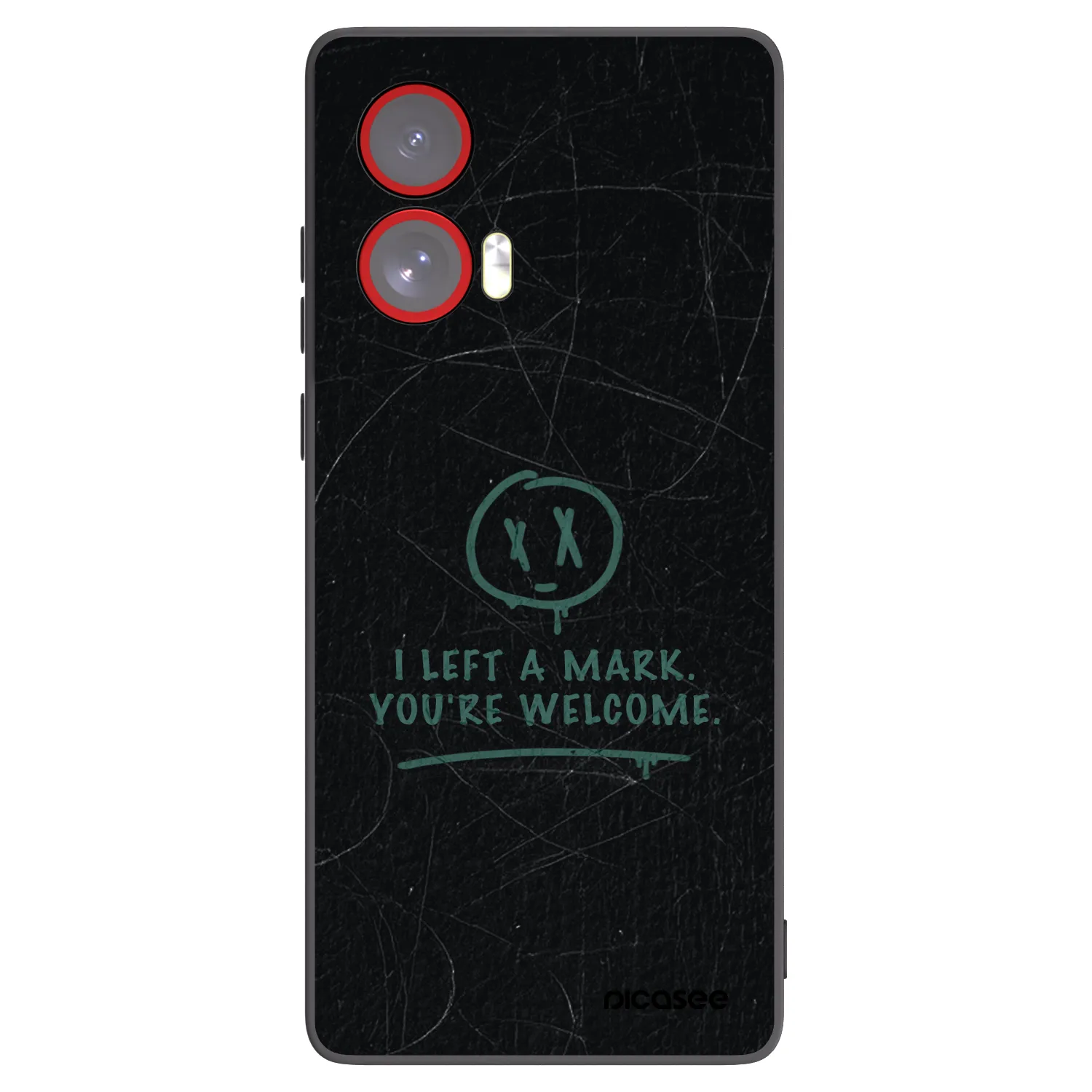 Picasee silikonowe czarne etui na Motorola Edge 50 Fusion - LEFT A MARK