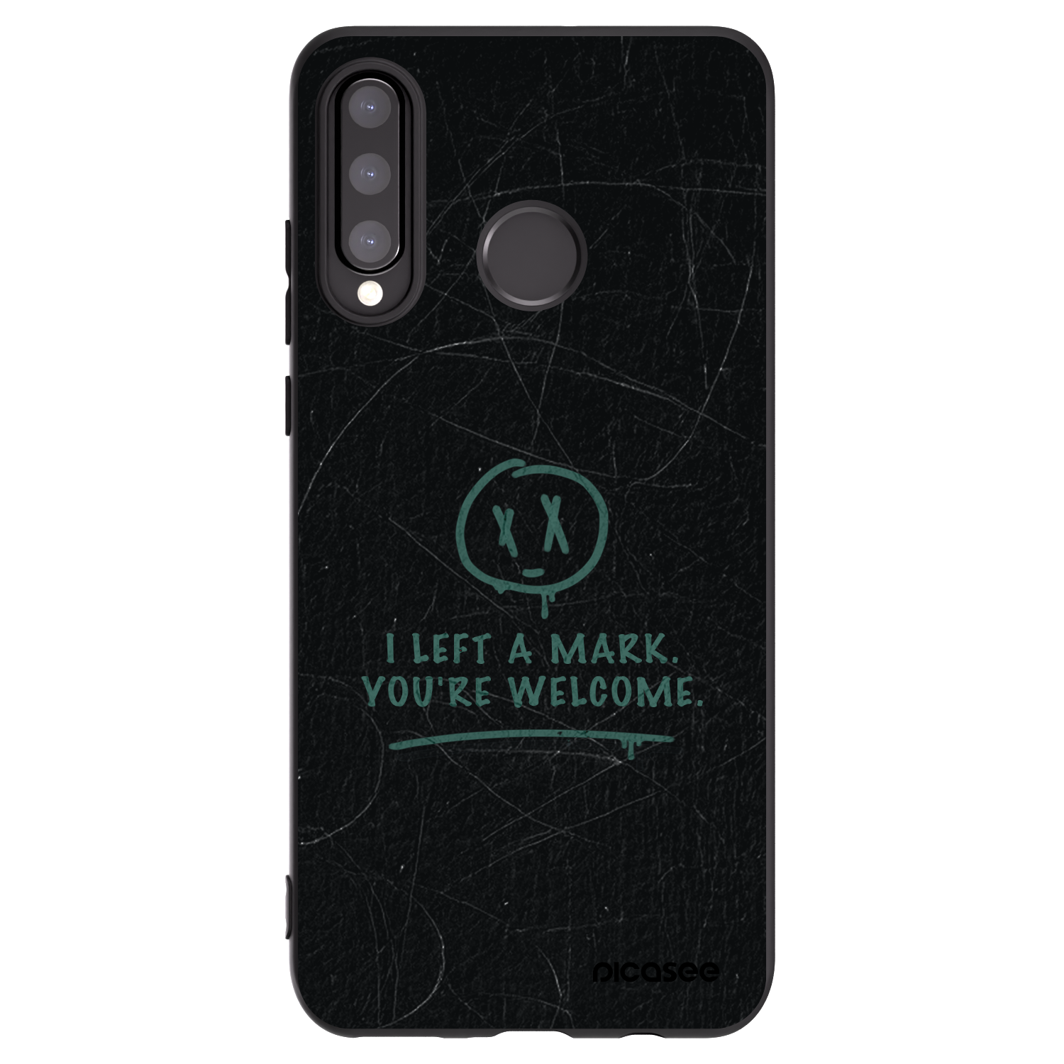 Picasee silikonowe czarne etui na Huawei P30 Lite - LEFT A MARK