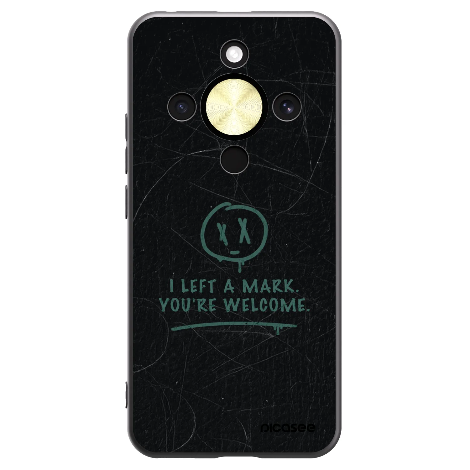 Picasee silikonowe czarne etui na Honor Magic8 Lite 5G - LEFT A MARK