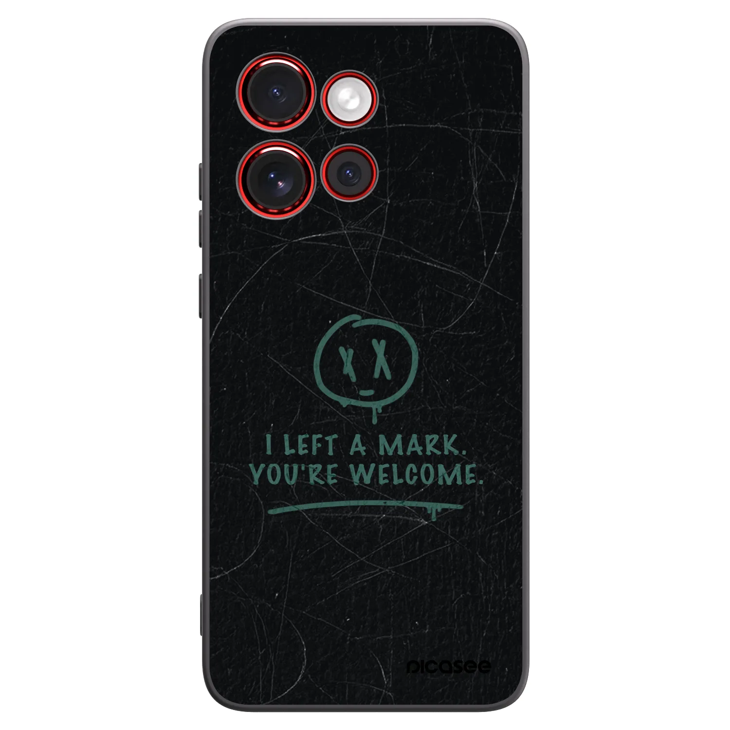 Picasee silikonowe czarne etui na Motorola Edge 60 Neo 5G - LEFT A MARK