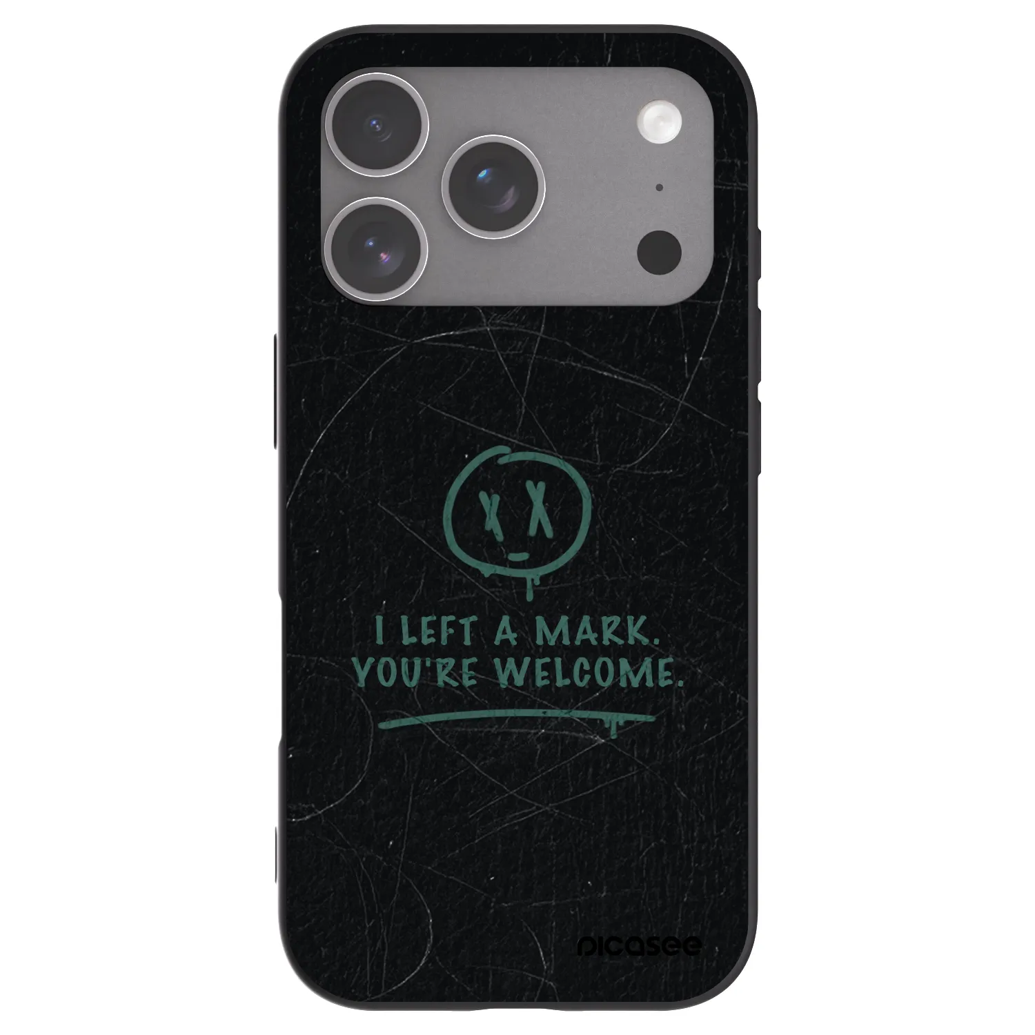 Picasee silikonowe czarne etui na Apple iPhone 18 Pro - LEFT A MARK