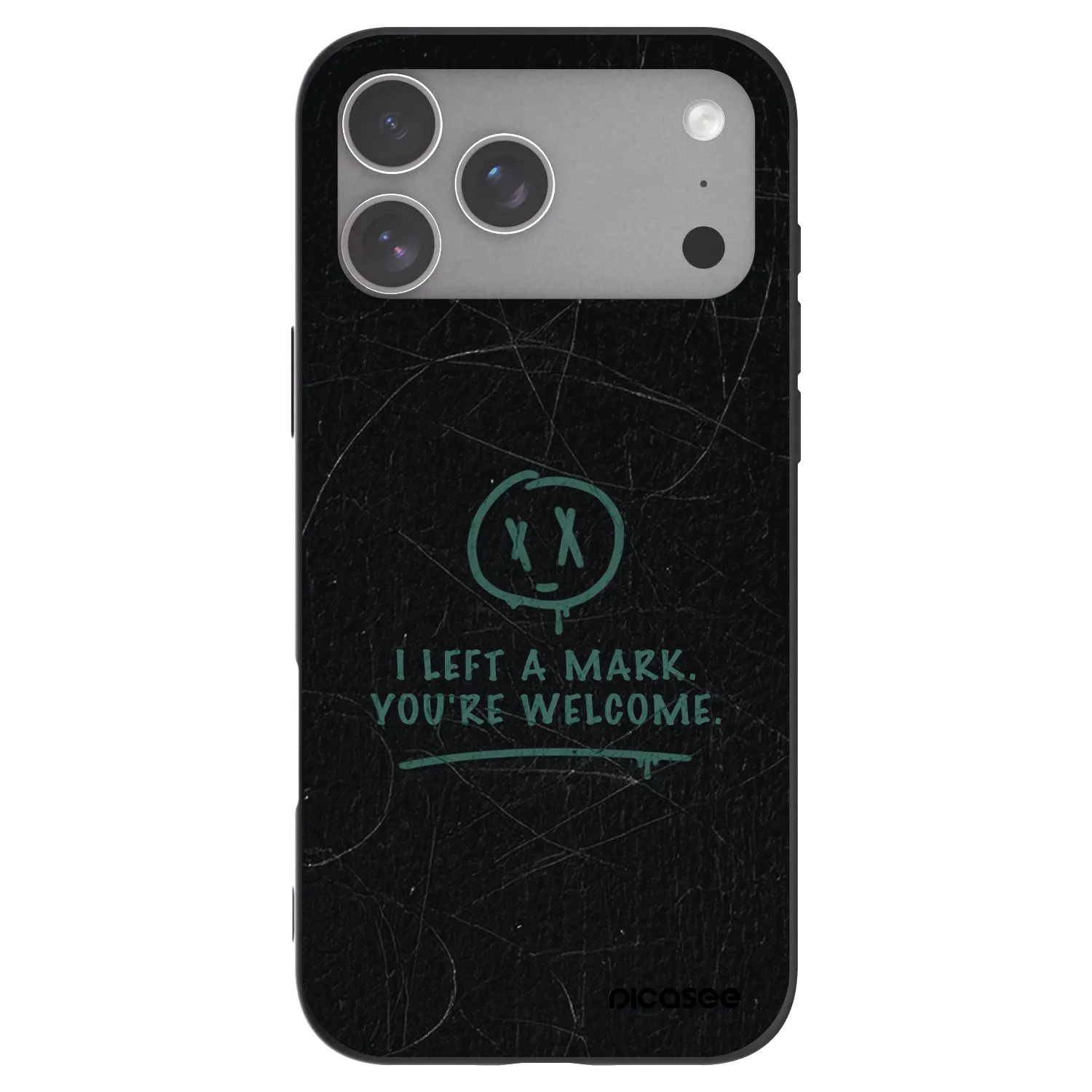 Picasee silikonowe czarne etui na Apple iPhone 18 Pro Max - LEFT A MARK