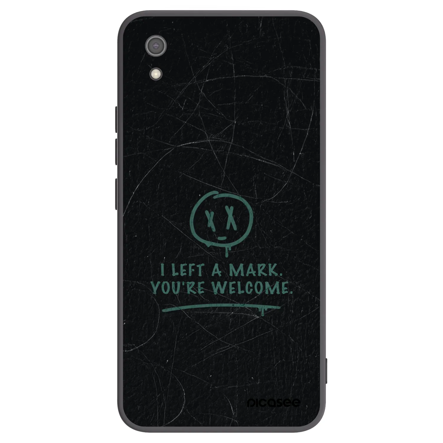 Picasee silikonowe czarne etui na Xiaomi Redmi 7A - LEFT A MARK