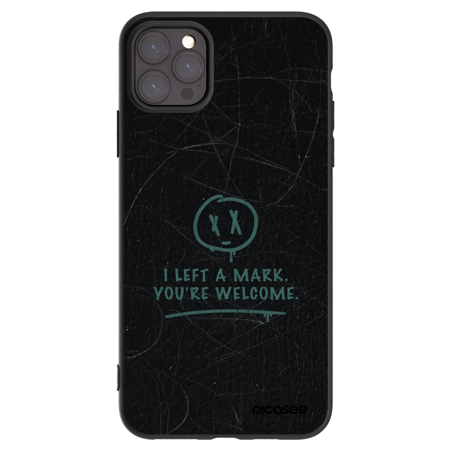Picasee silikonowe czarne etui na Apple iPhone 11 Pro Max - LEFT A MARK