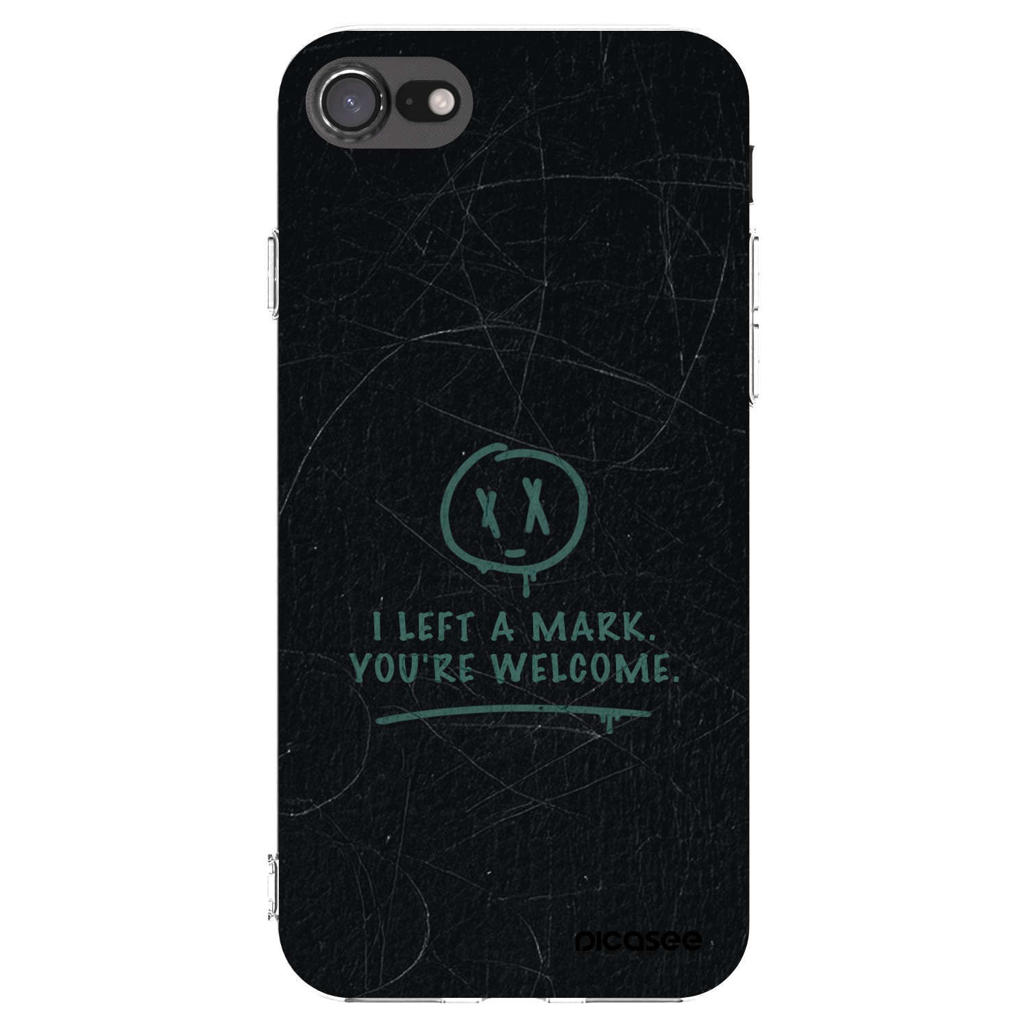 Picasee silikonowe przeźroczyste etui na Apple iPhone 8 - LEFT A MARK