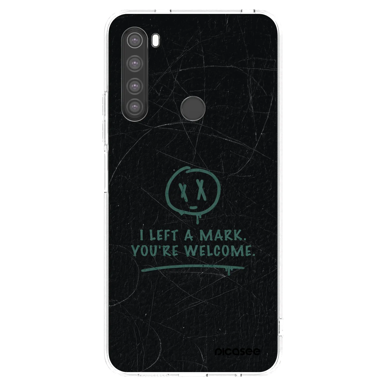 Picasee silikonowe przeźroczyste etui na Xiaomi Redmi Note 8 - LEFT A MARK