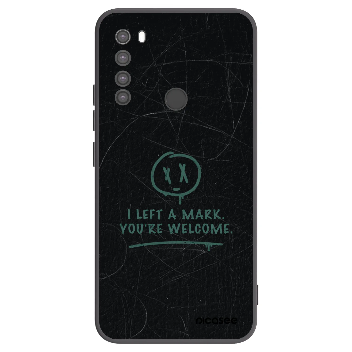 Picasee silikonowe czarne etui na Xiaomi Redmi Note 8 - LEFT A MARK