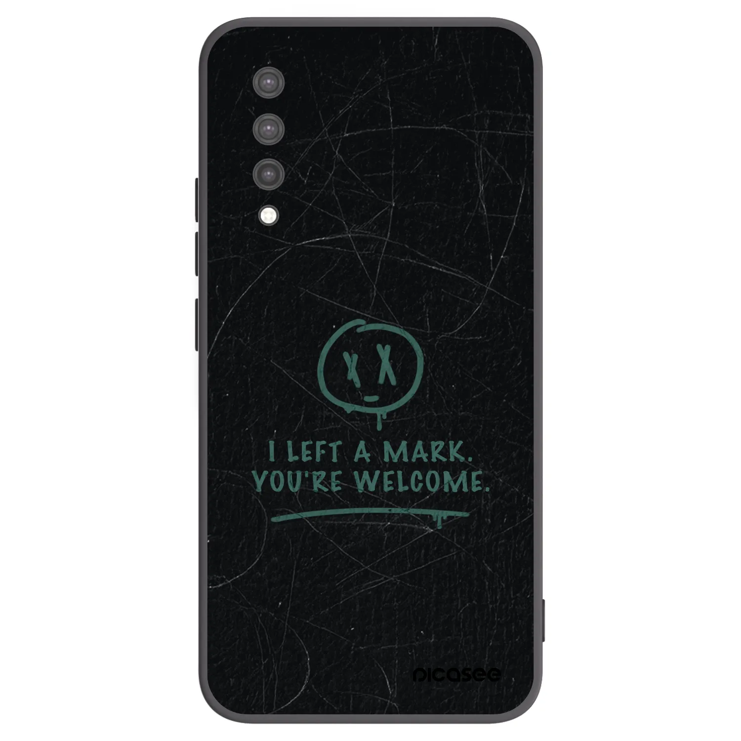 Picasee silikonowe czarne etui na Xiaomi Mi 9 Lite - LEFT A MARK