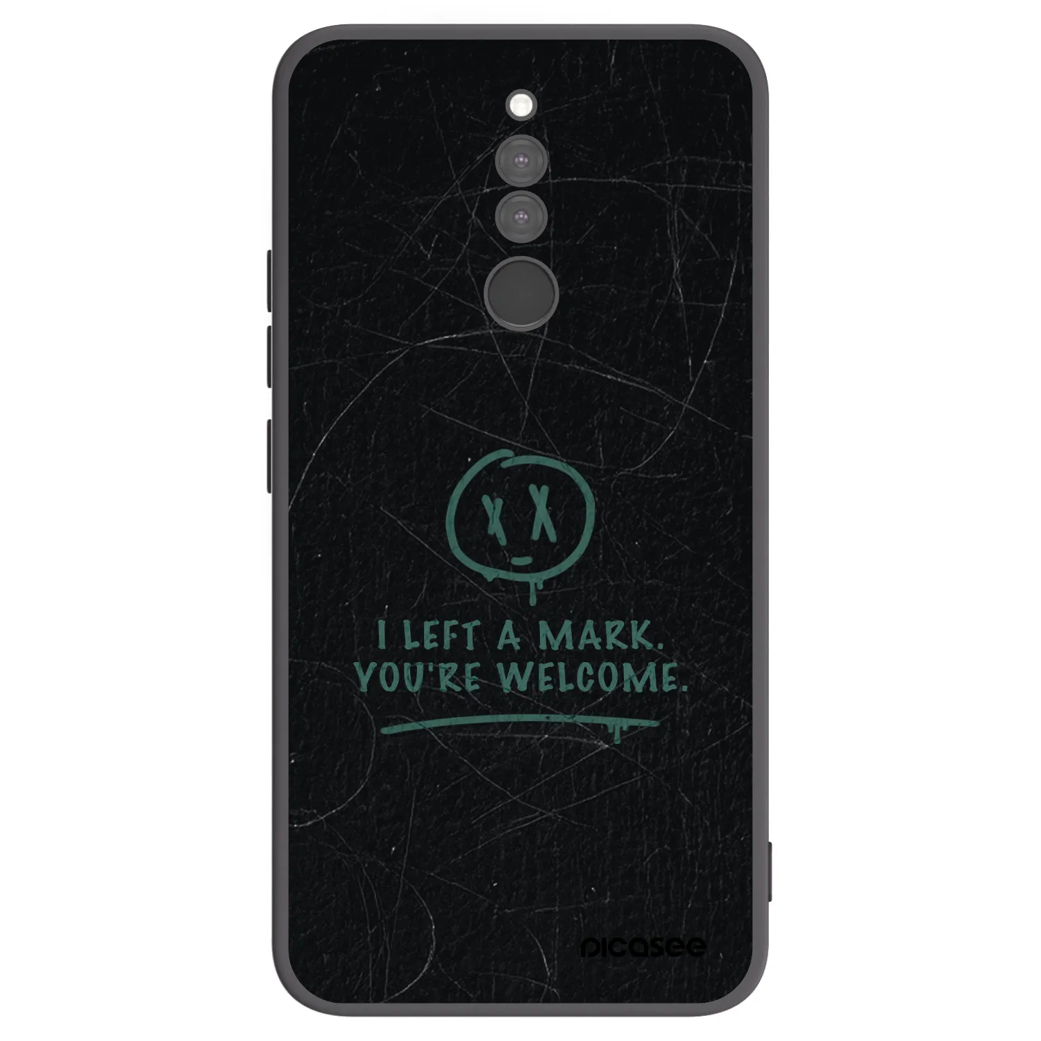 Picasee silikonowe czarne etui na Xiaomi Redmi 8 - LEFT A MARK