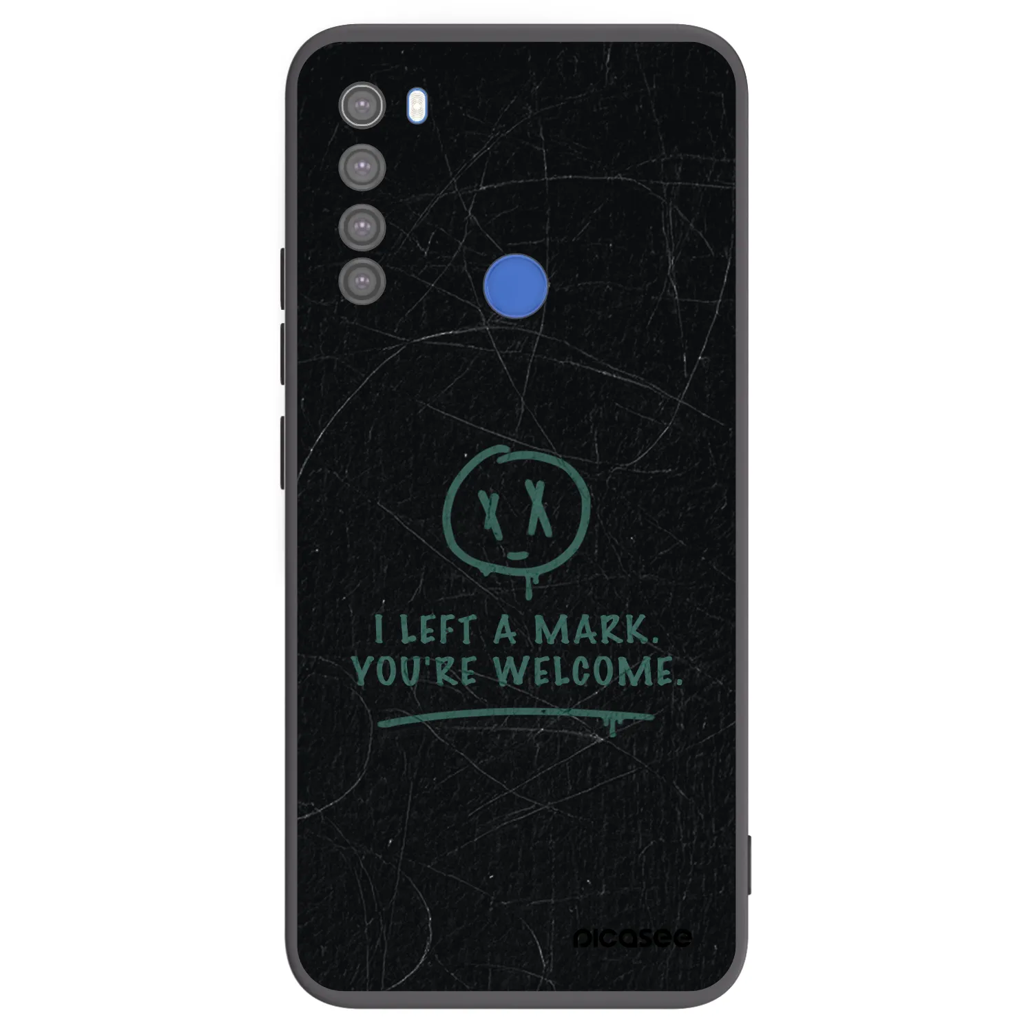 Picasee silikonowe czarne etui na Xiaomi Redmi Note 8T - LEFT A MARK