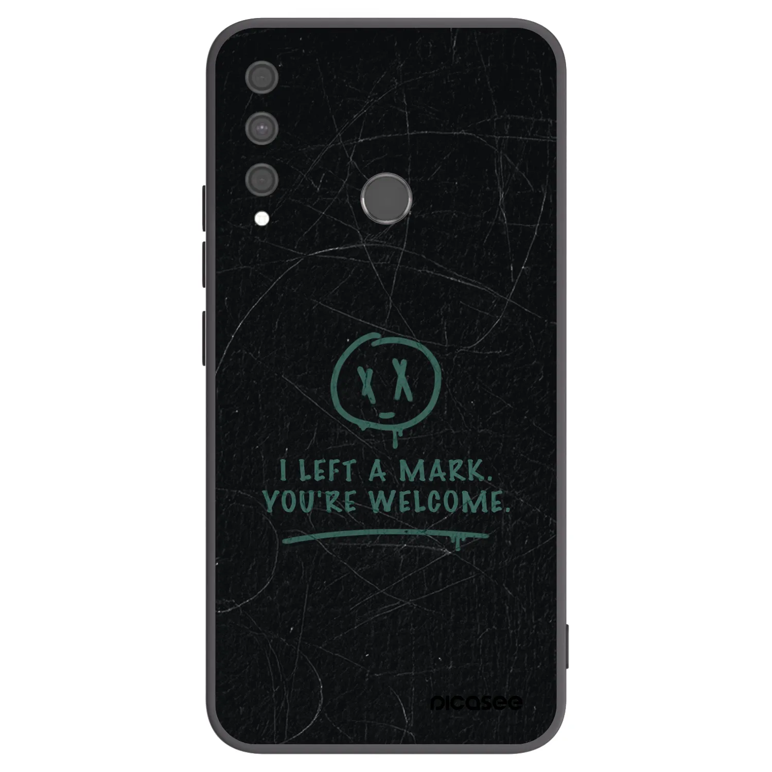Picasee silikonowe czarne etui na Huawei P40 Lite E - LEFT A MARK