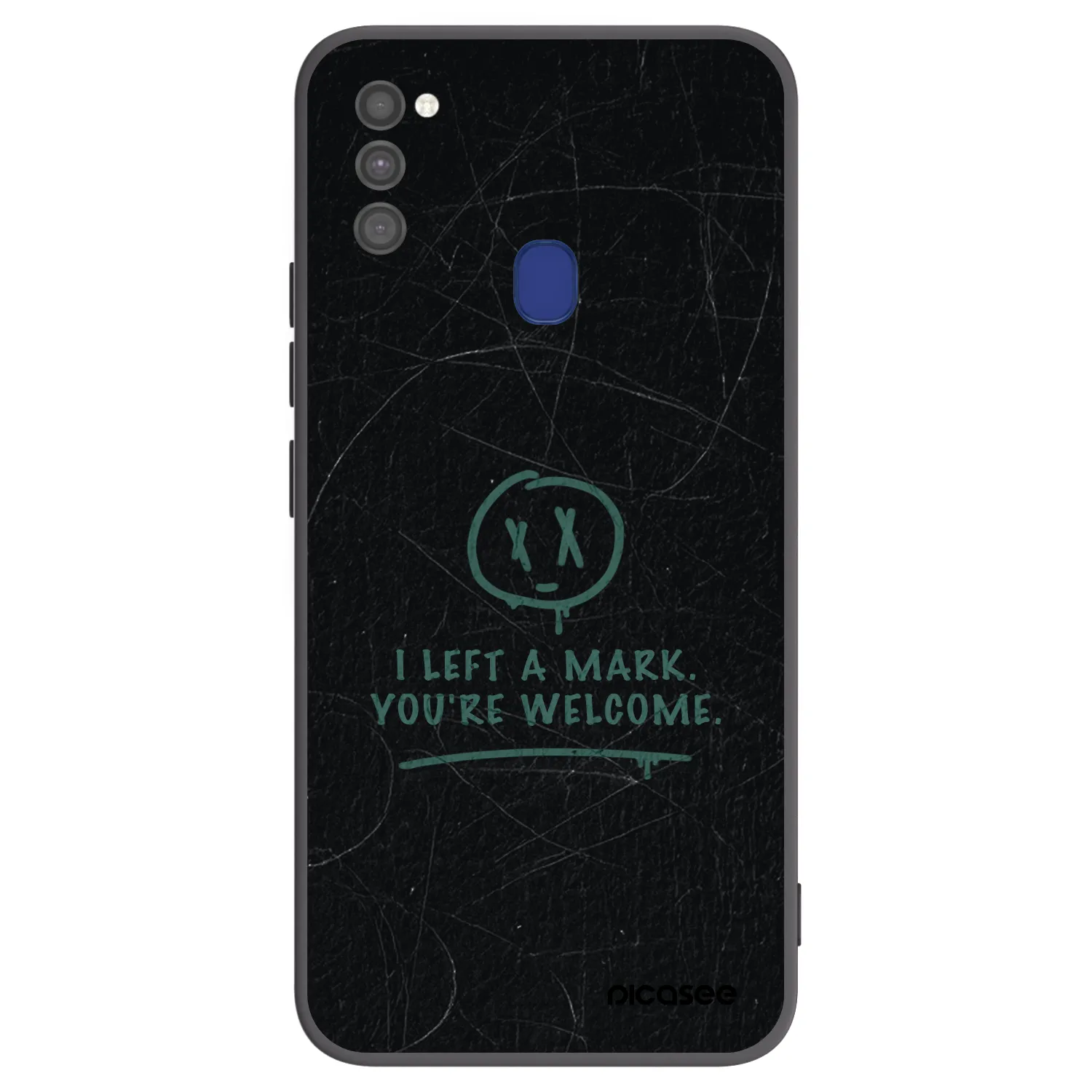 Picasee silikonowe czarne etui na Samsung Galaxy M21 M215F - LEFT A MARK