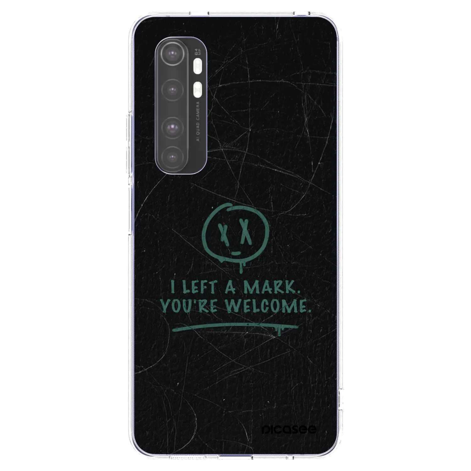 Picasee silikonowe przeźroczyste etui na Xiaomi Mi Note 10 Lite - LEFT A MARK