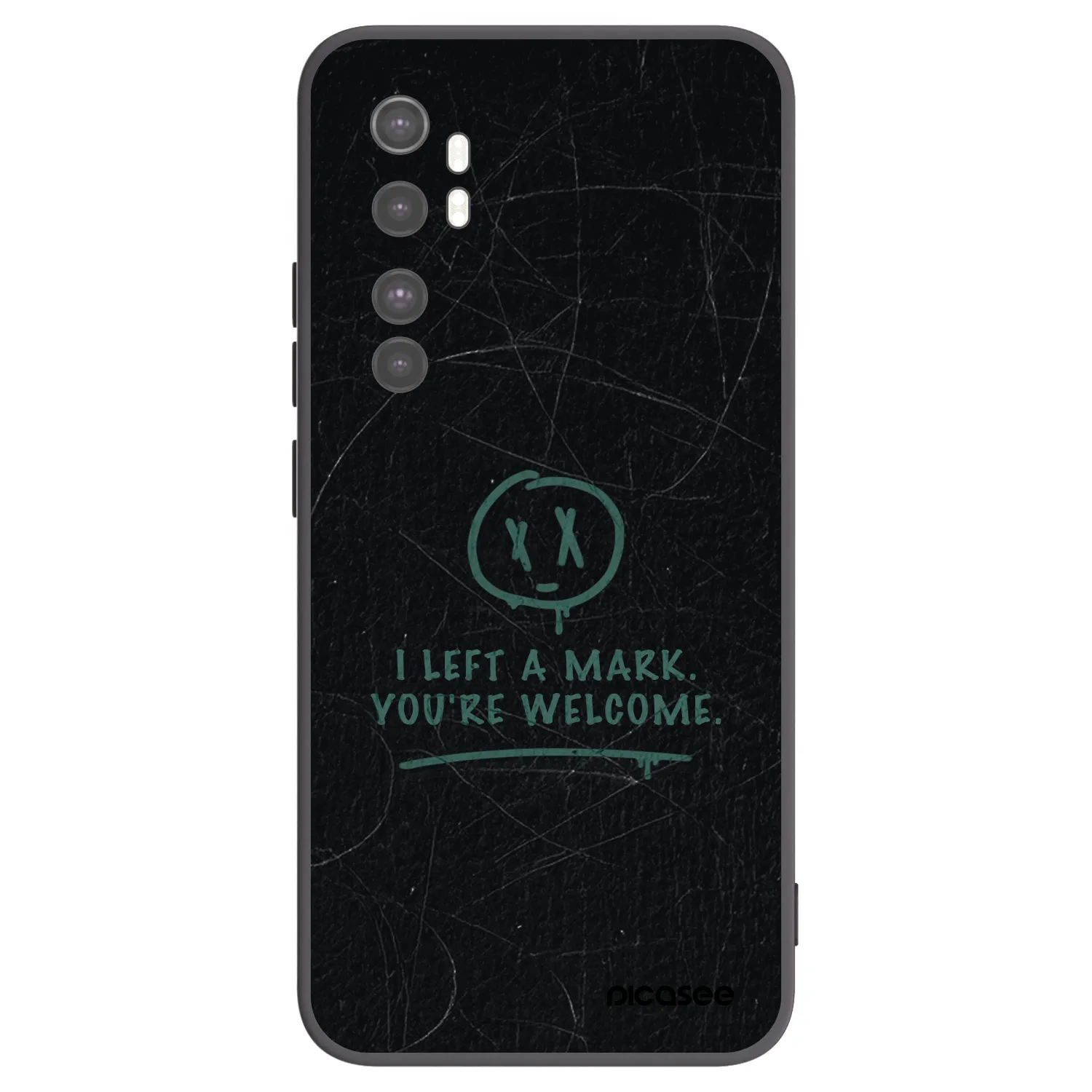Picasee silikonowe czarne etui na Xiaomi Mi Note 10 Lite - LEFT A MARK