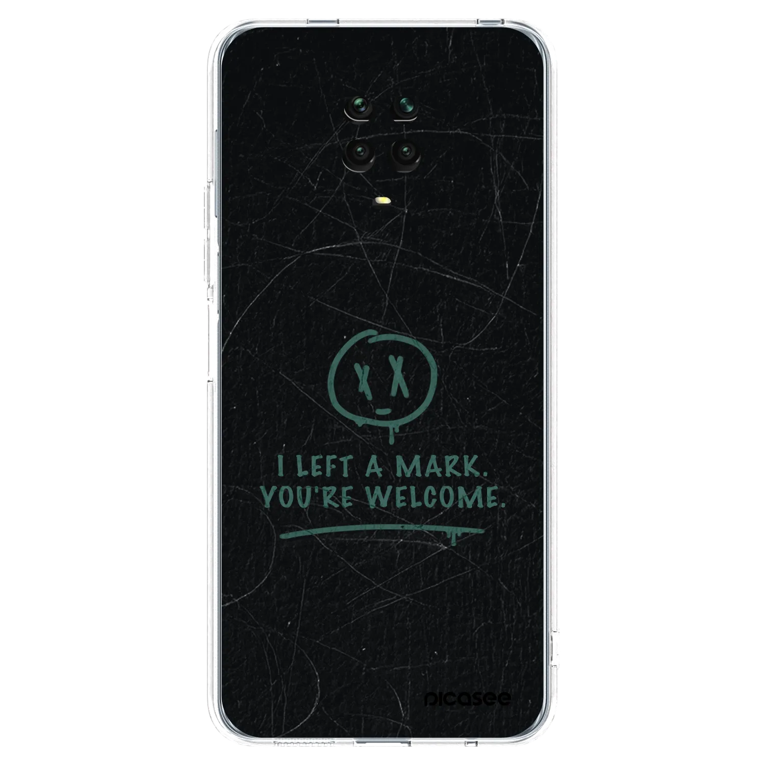 Picasee silikonowe przeźroczyste etui na Xiaomi Redmi Note 9S - LEFT A MARK