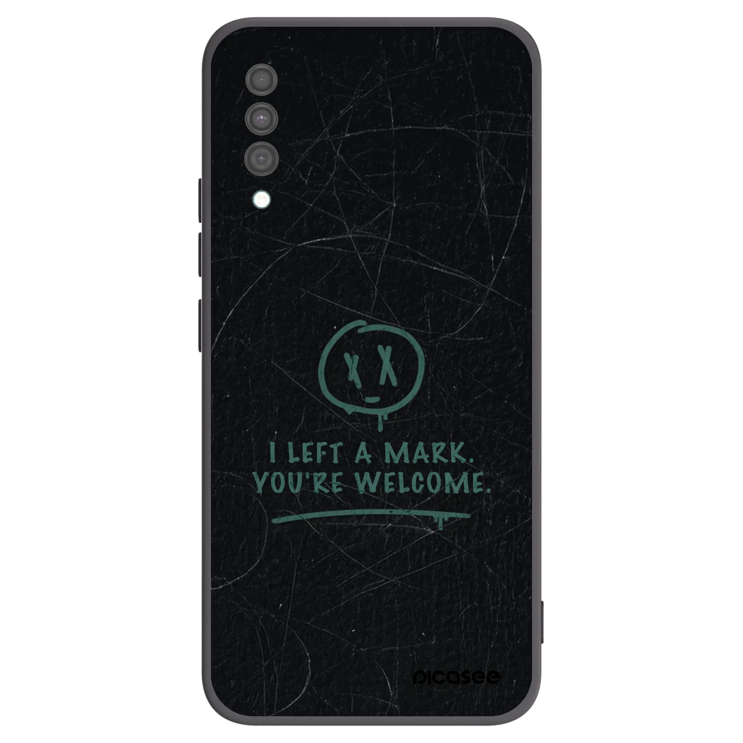 Picasee silikonowe czarne etui na Samsung Galaxy A30s A307F - LEFT A MARK