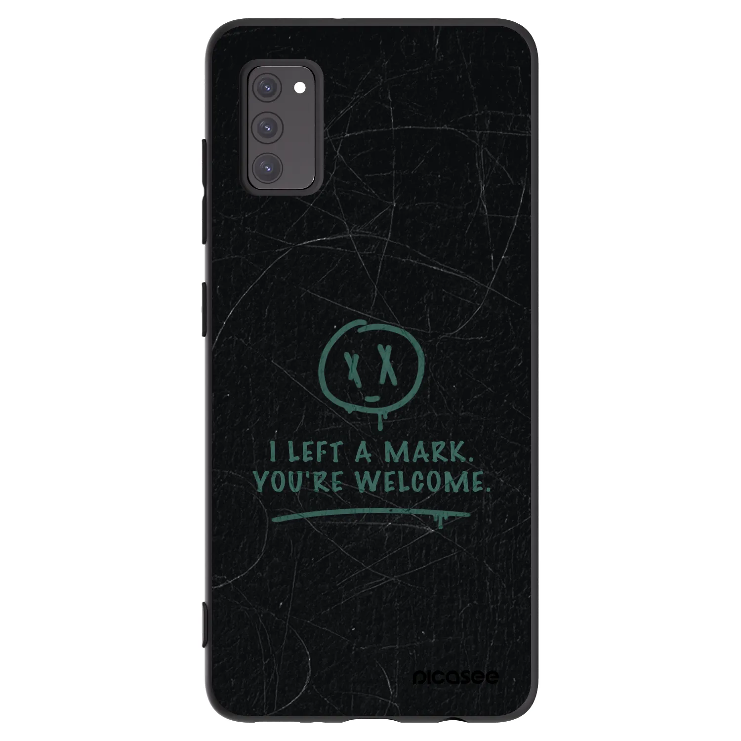 Picasee silikonowe czarne etui na Samsung Galaxy A41 A415F - LEFT A MARK